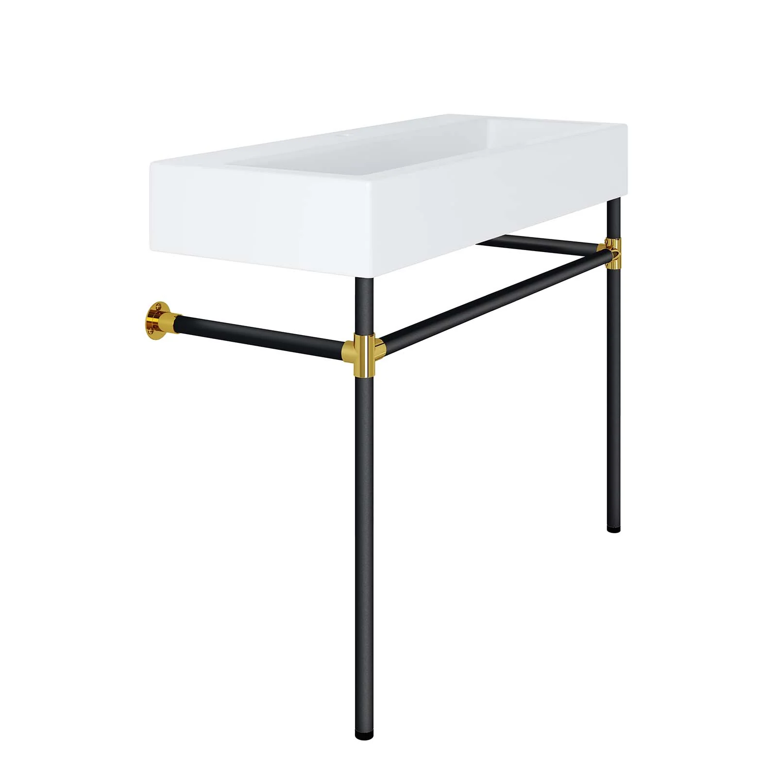 Redeem 40" Black Stainless Steel Wall-Mount Bathroom Vanity By Modway - EEI-5545 - Image 4
