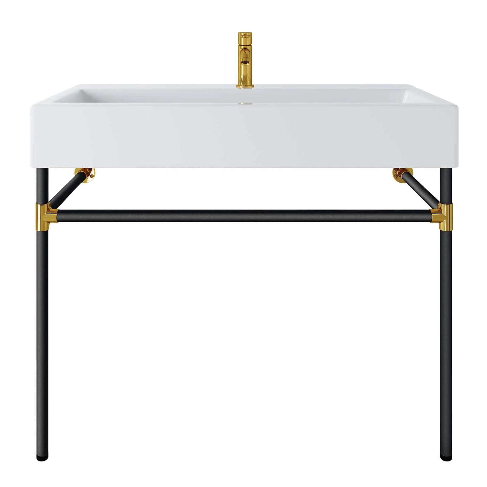 Redeem 40" Black Stainless Steel Wall-Mount Bathroom Vanity By Modway - EEI-5545 - Image 6