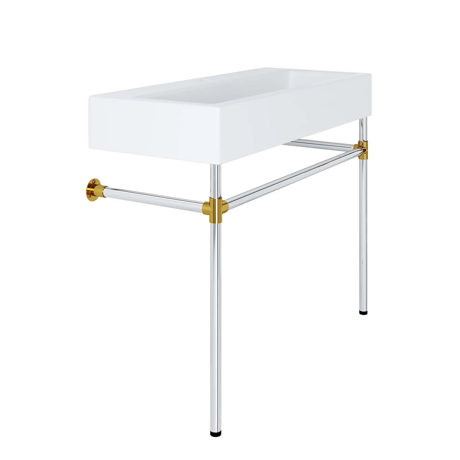 Redeem 40" Silver Stainless Steel Wall-Mount Bathroom Vanity By Modway - EEI-5546 - Image 4