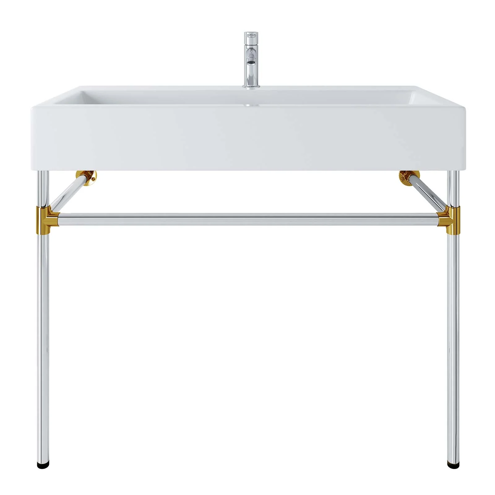Redeem 40" Silver Stainless Steel Wall-Mount Bathroom Vanity By Modway - EEI-5546 - Image 6