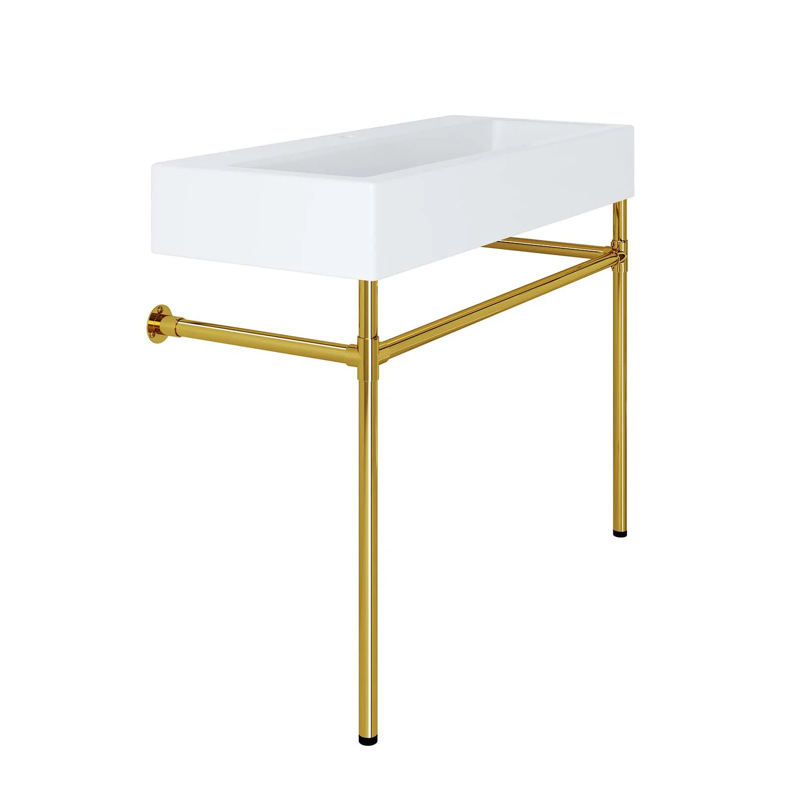 Redeem 40" Wall-Mount Gold Stainless Steel Bathroom Vanity By Modway - EEI-5544 - Image 4