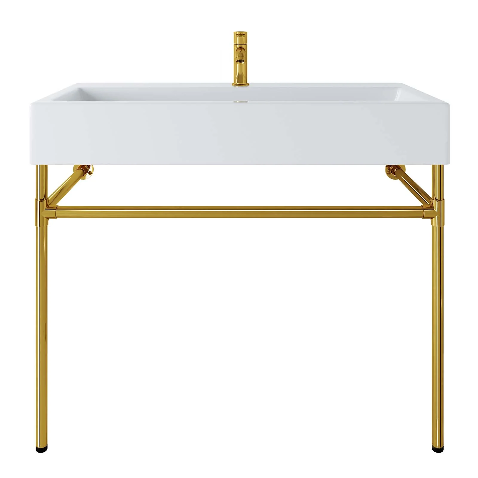 Redeem 40" Wall-Mount Gold Stainless Steel Bathroom Vanity By Modway - EEI-5544 - Image 6
