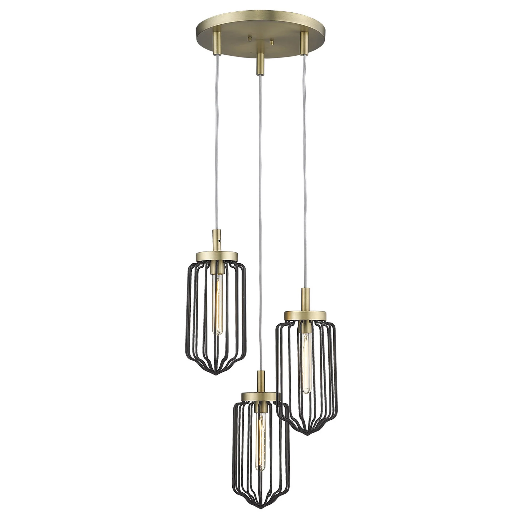 Reece 3-Light Aged Brass Chandelier By Homeroots - Image 2