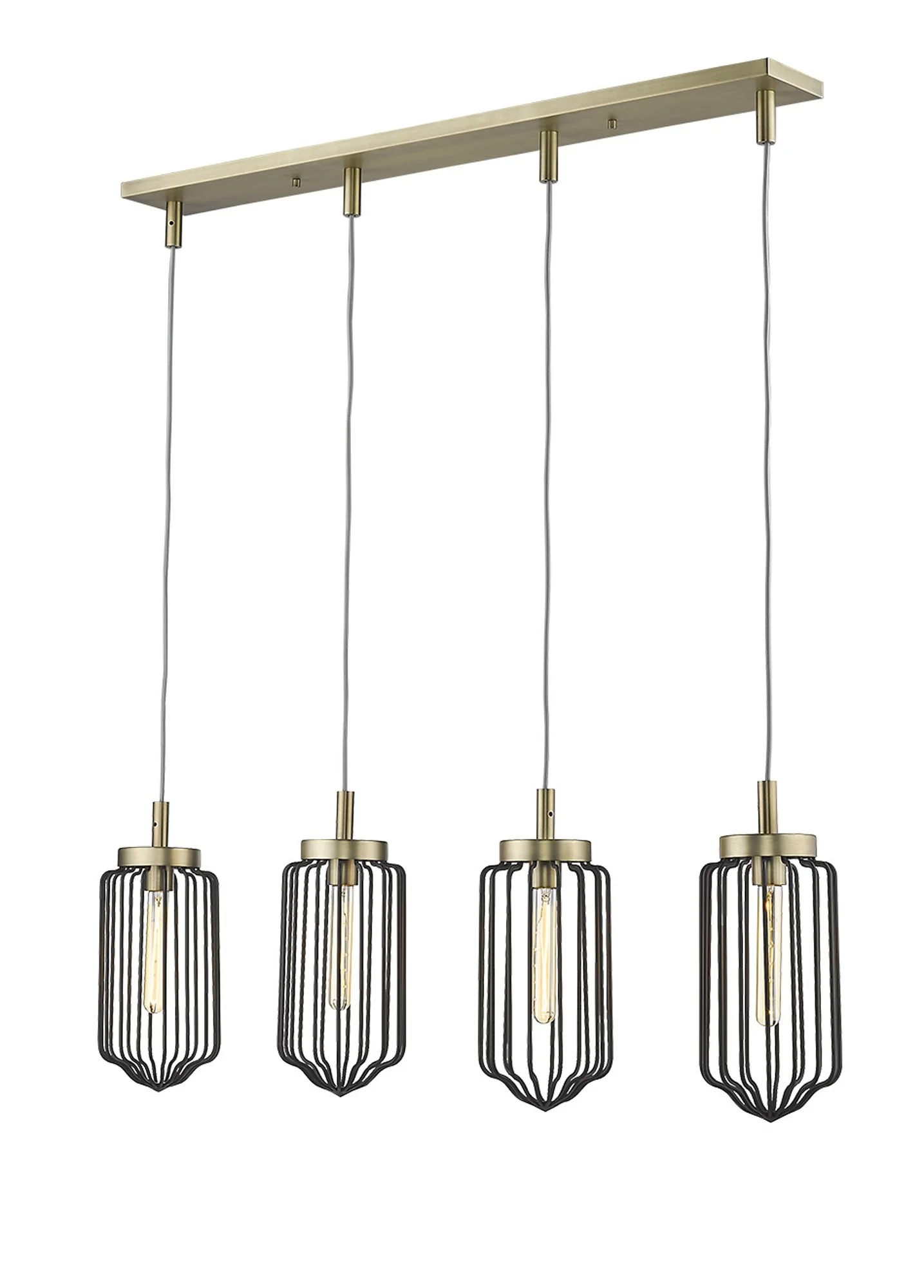 Reece 4-Light Aged Brass Island Pendant By Homeroots - Image 2