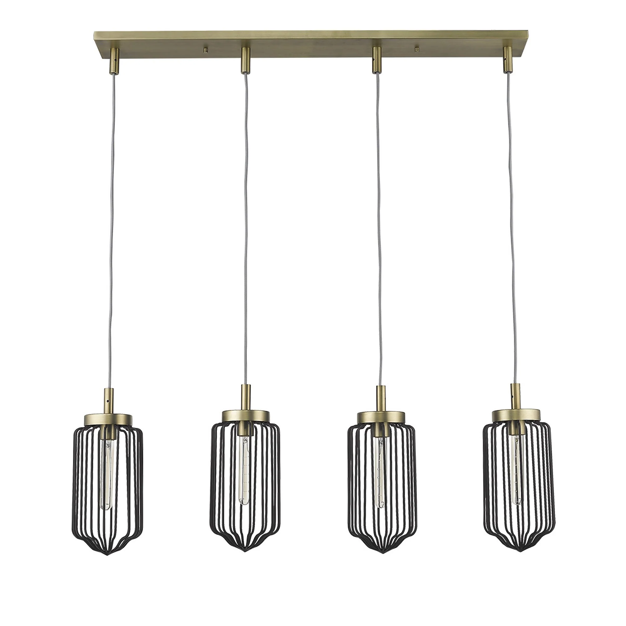 Reece 4-Light Aged Brass Island Pendant By Homeroots - Image 3