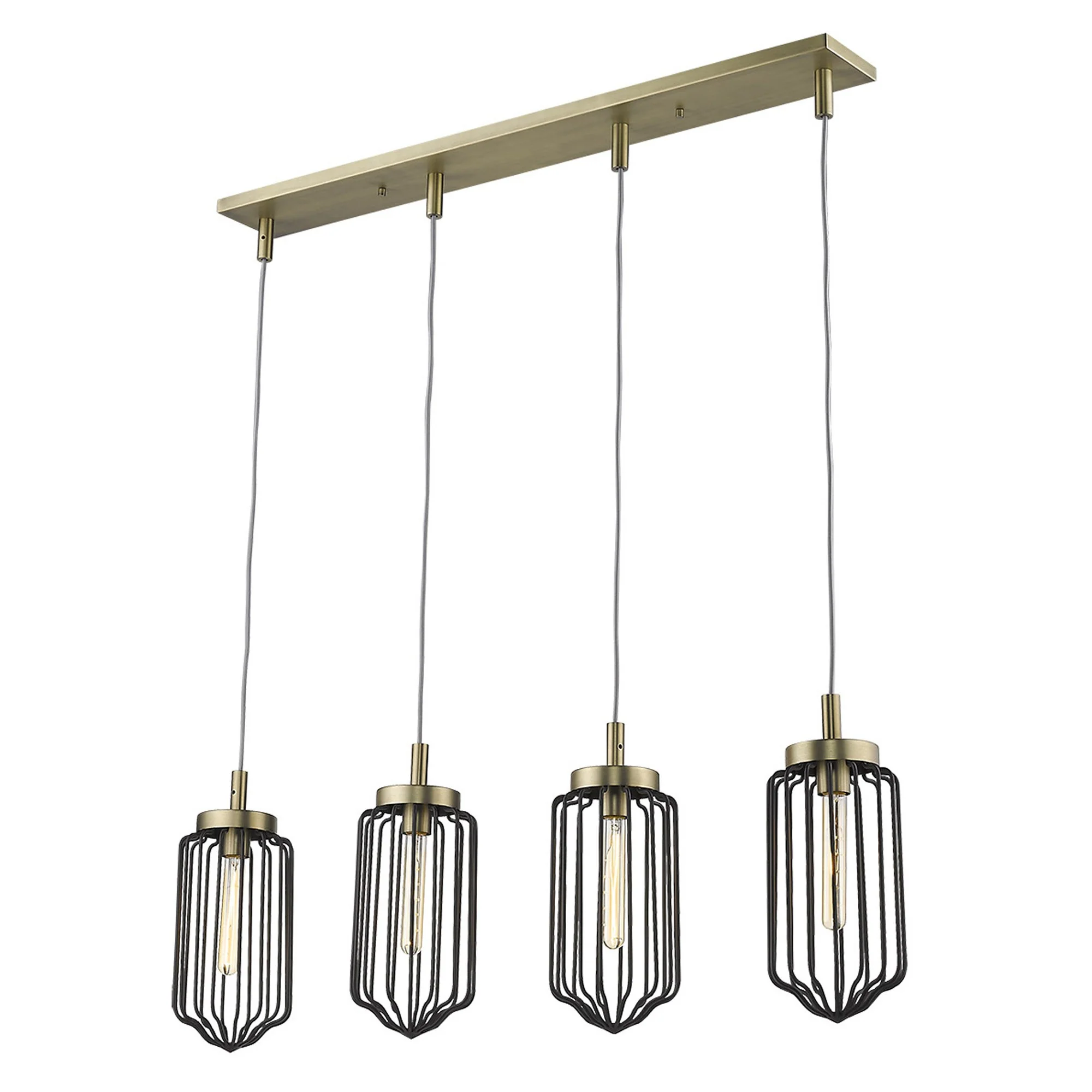 Reece 4-Light Aged Brass Island Pendant By Homeroots - Image 7