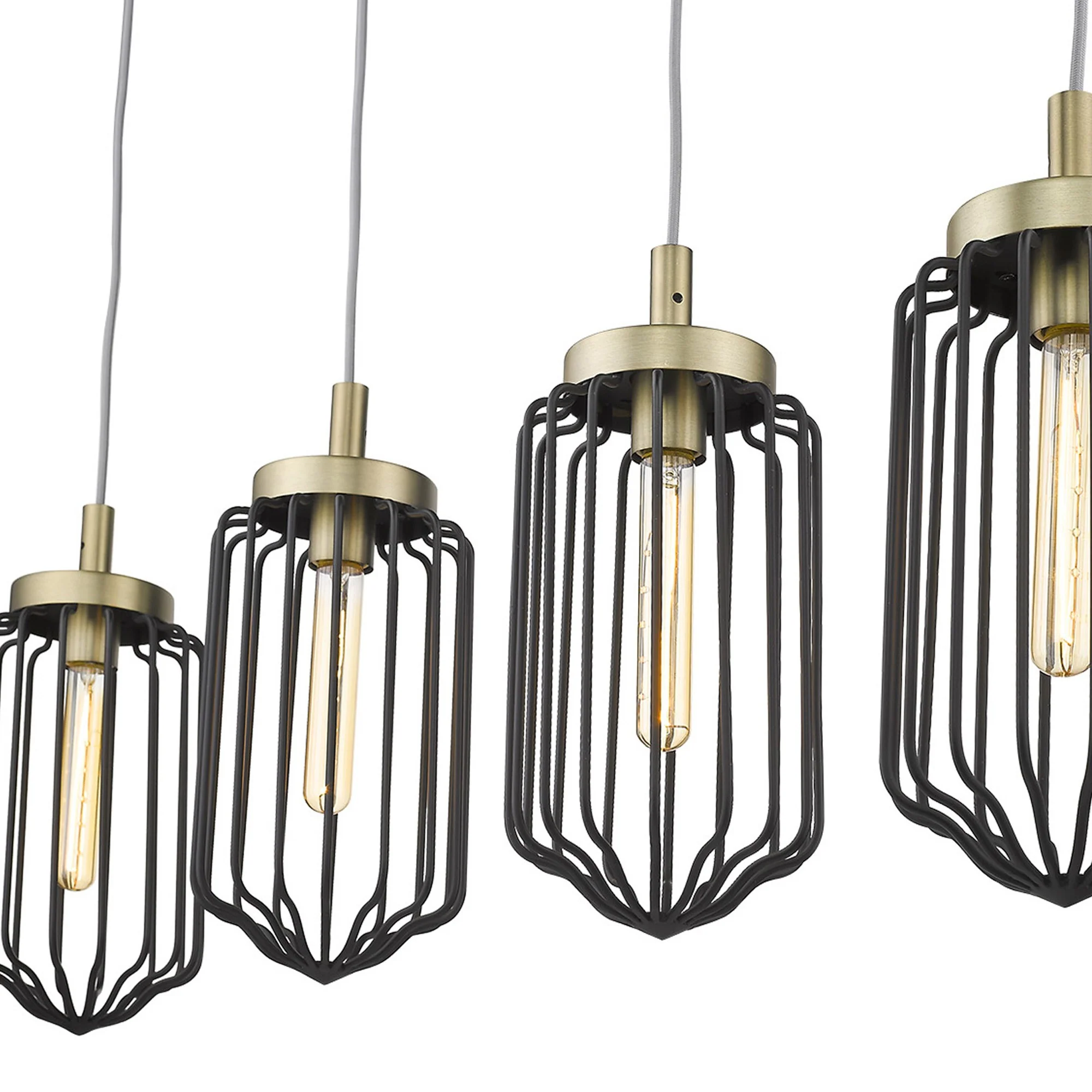 Reece 4-Light Aged Brass Island Pendant By Homeroots - Image 8