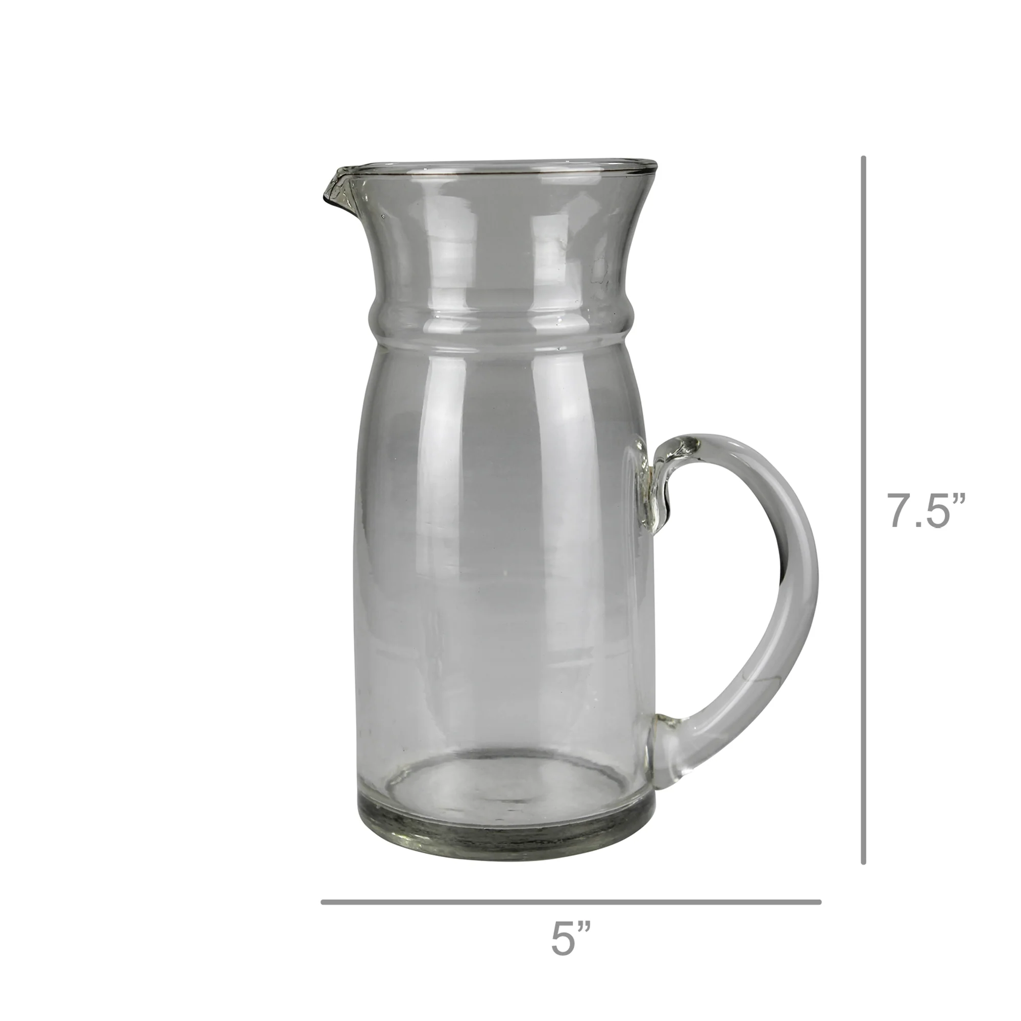 Reed Pitcher with Handle, Glass Set Of 2 By HomArt - Image 2