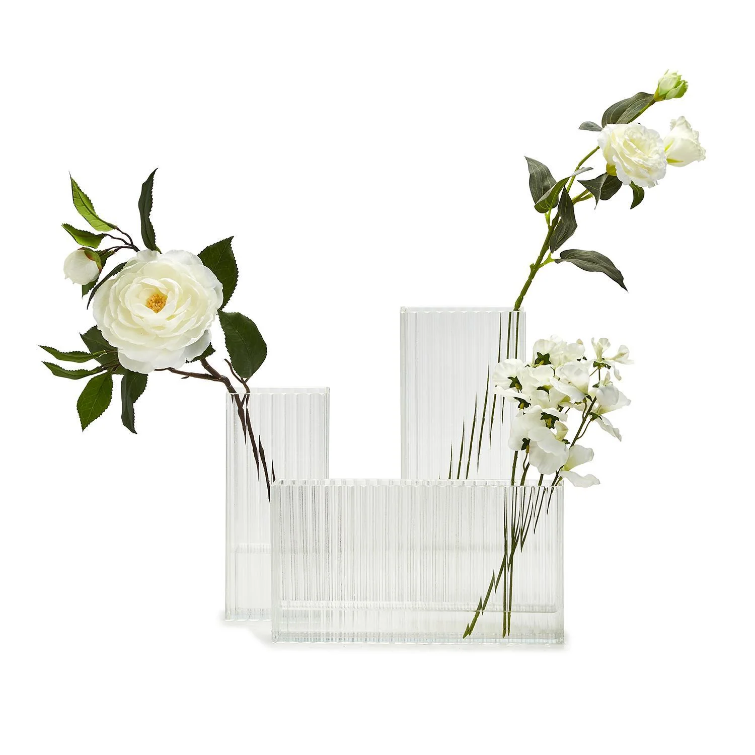 Reeded Ribbed Vases Set Of 9 By Tozai Home - Image 3