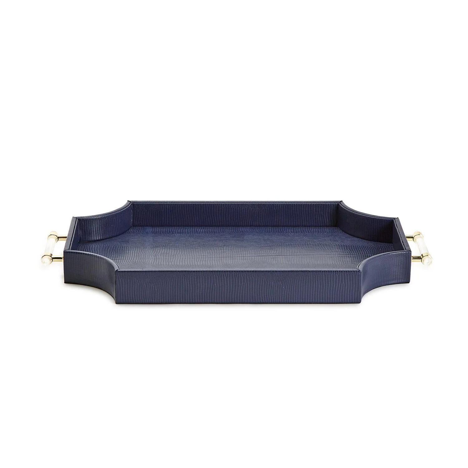 Regency Decorative Navy Rectangle Tray Set Of 3 By Tozai Home - Image 3