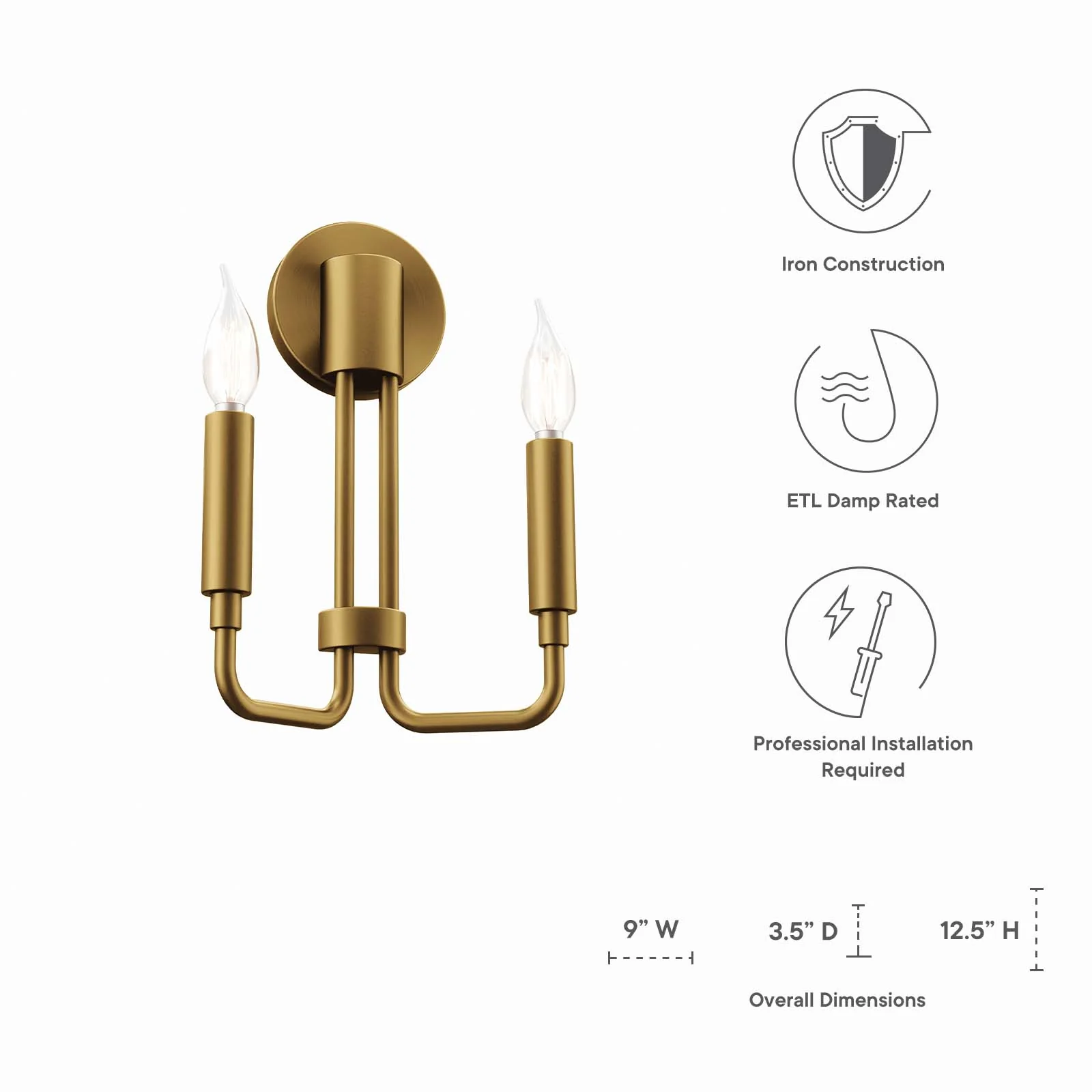 Rekindle 2-Light Wall Sconce By Modway - EEI-5638 - Image 24