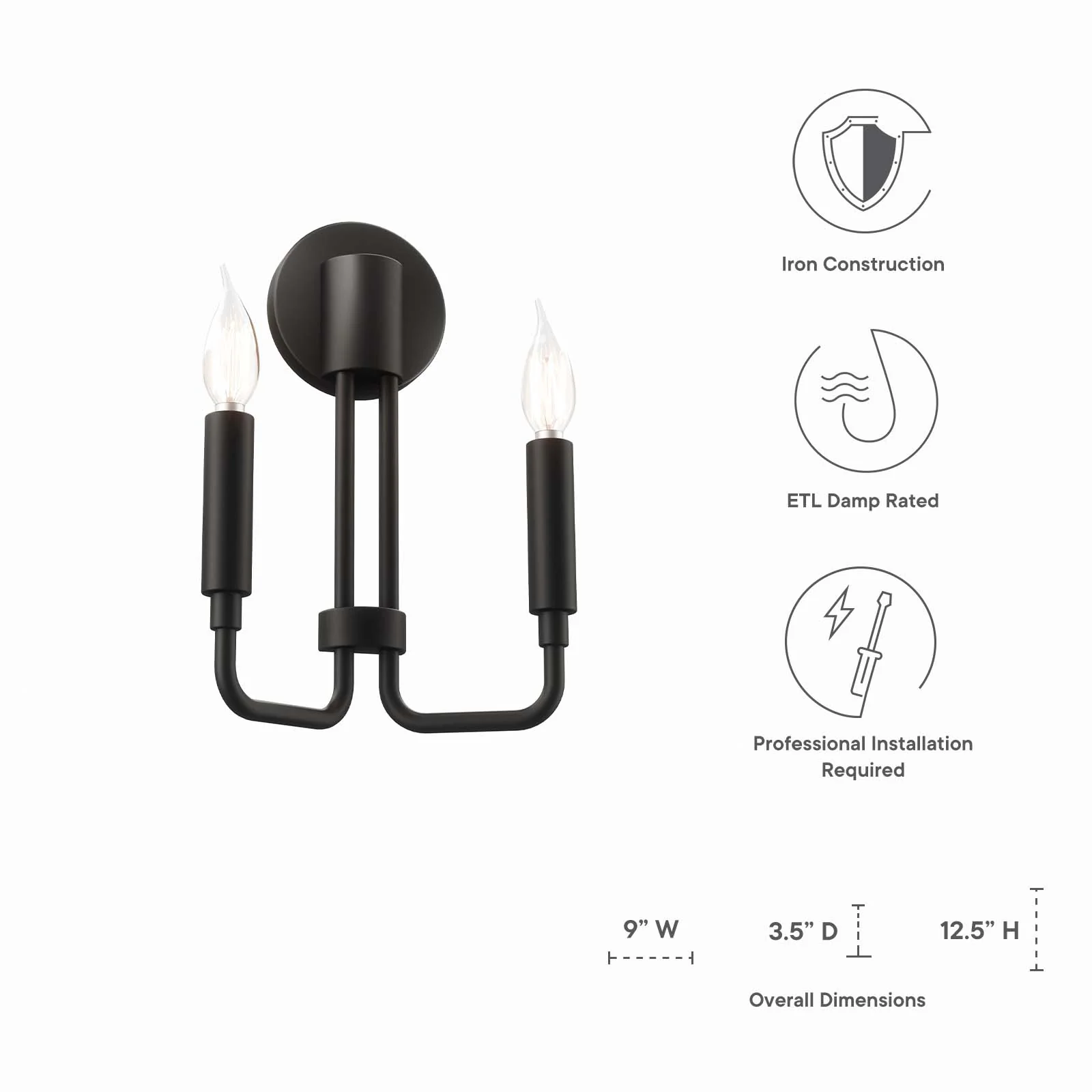 Rekindle 2-Light Wall Sconce By Modway - EEI-5638 - Image 8