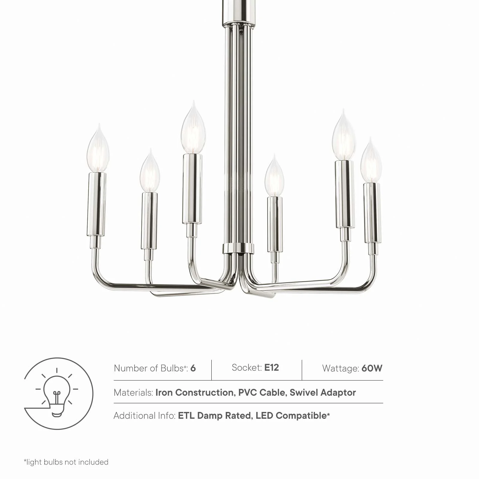 Rekindle 6-Light Chandelier By Modway - EEI-5637 - Image 15