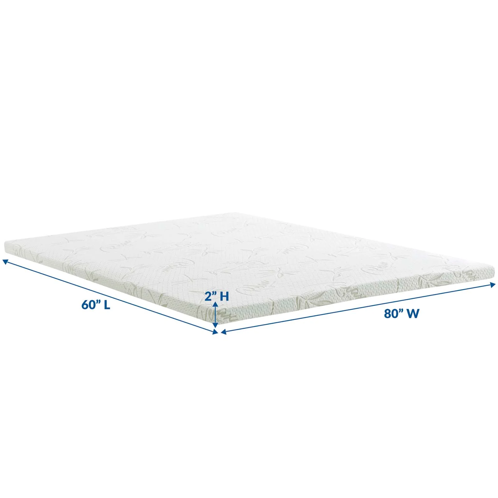 Relax Queen 2" Gel Memory Foam Mattress Topper By Modway - MOD-5573 - Image 4