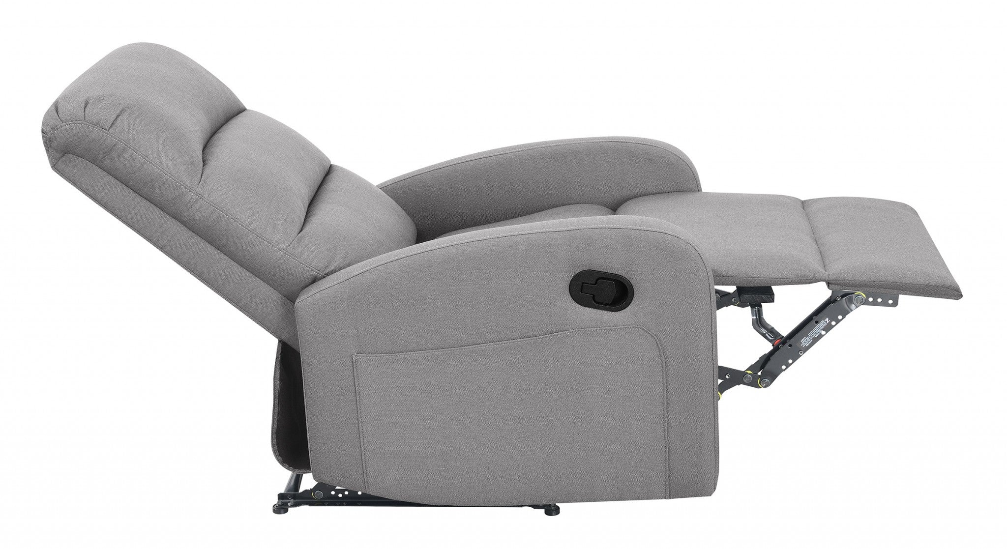 Relaxing Dawn Gray Recliner Chair By Homeroots - Image 4