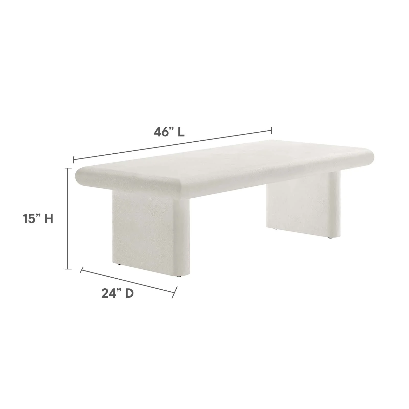 Relic Concrete Textured Coffee Table By Modway - EEI-6578 - Image 17