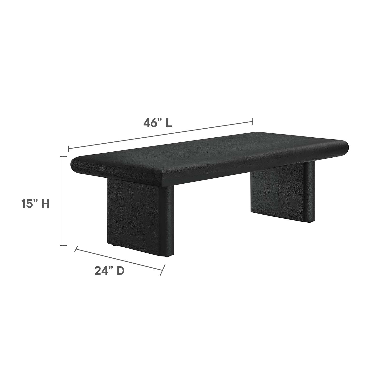Relic Concrete Textured Coffee Table By Modway - EEI-6578 - Image 8