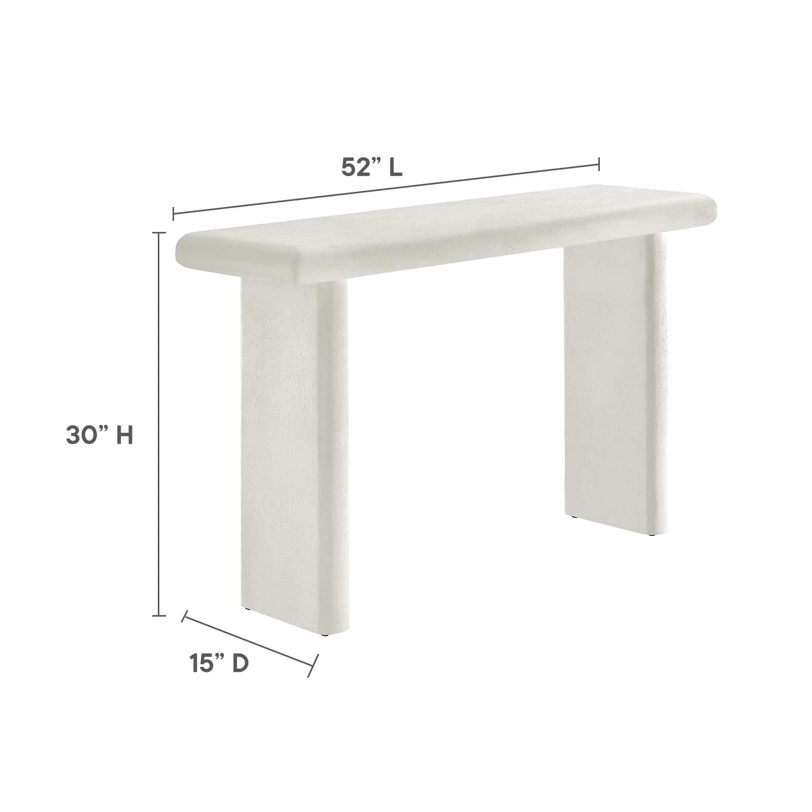 Relic Concrete Textured Console Table By Modway - EEI-6577 - Image 17