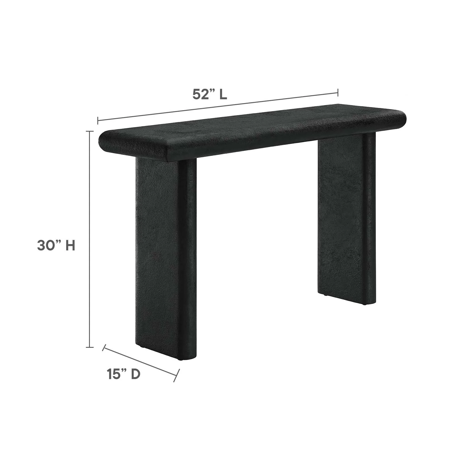 Relic Concrete Textured Console Table By Modway - EEI-6577 - Image 8