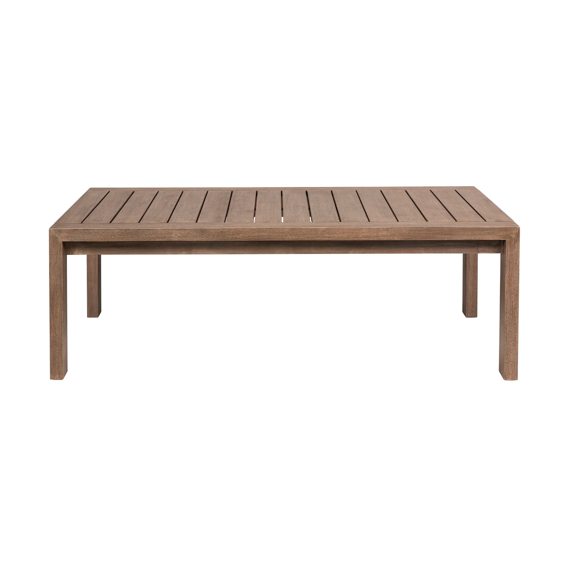 Relic Outdoor Patio 4 Piece Conversation Set in Weathered Eucalyptus Wood with Taupe Olefin Cushions By Armen Living - Image 11