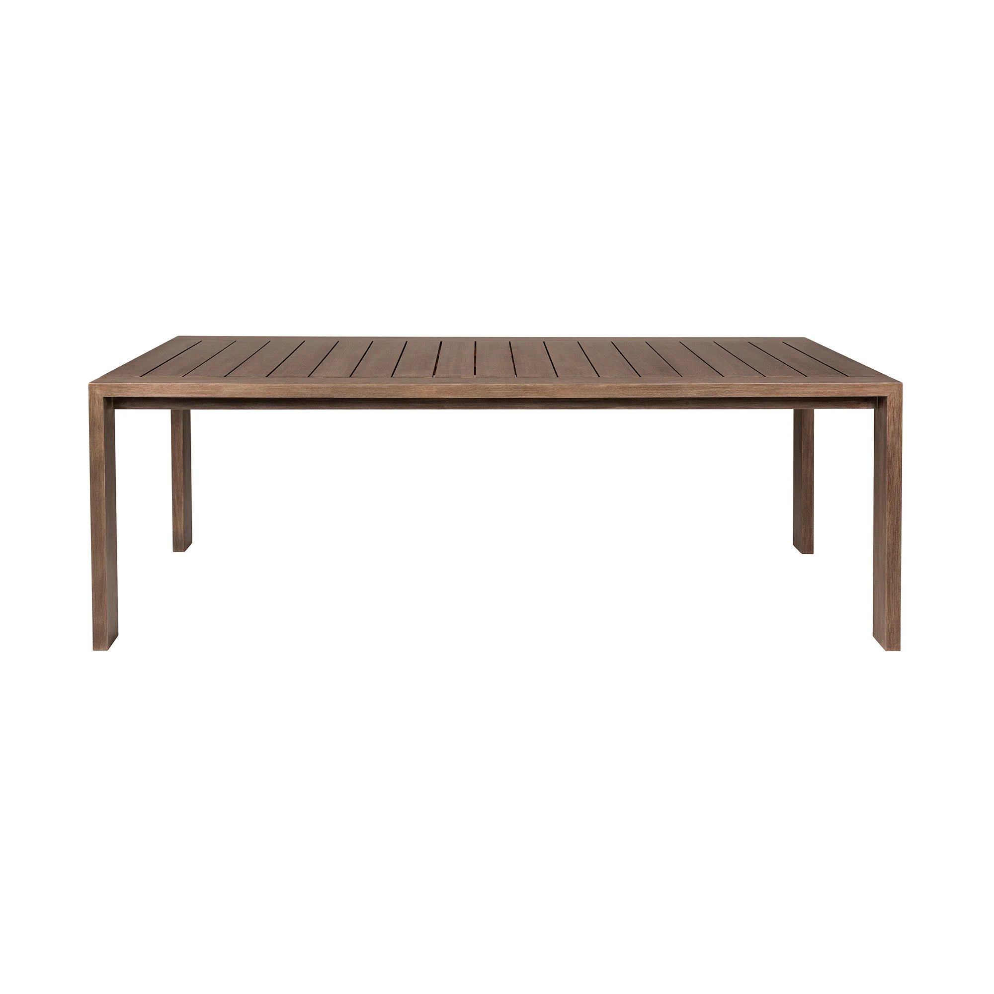 Relic Outdoor Patio 7 Piece Dining Set in Weathered Eucalyptus Wood with Taupe Olefin Cushions By Armen Living - Image 5