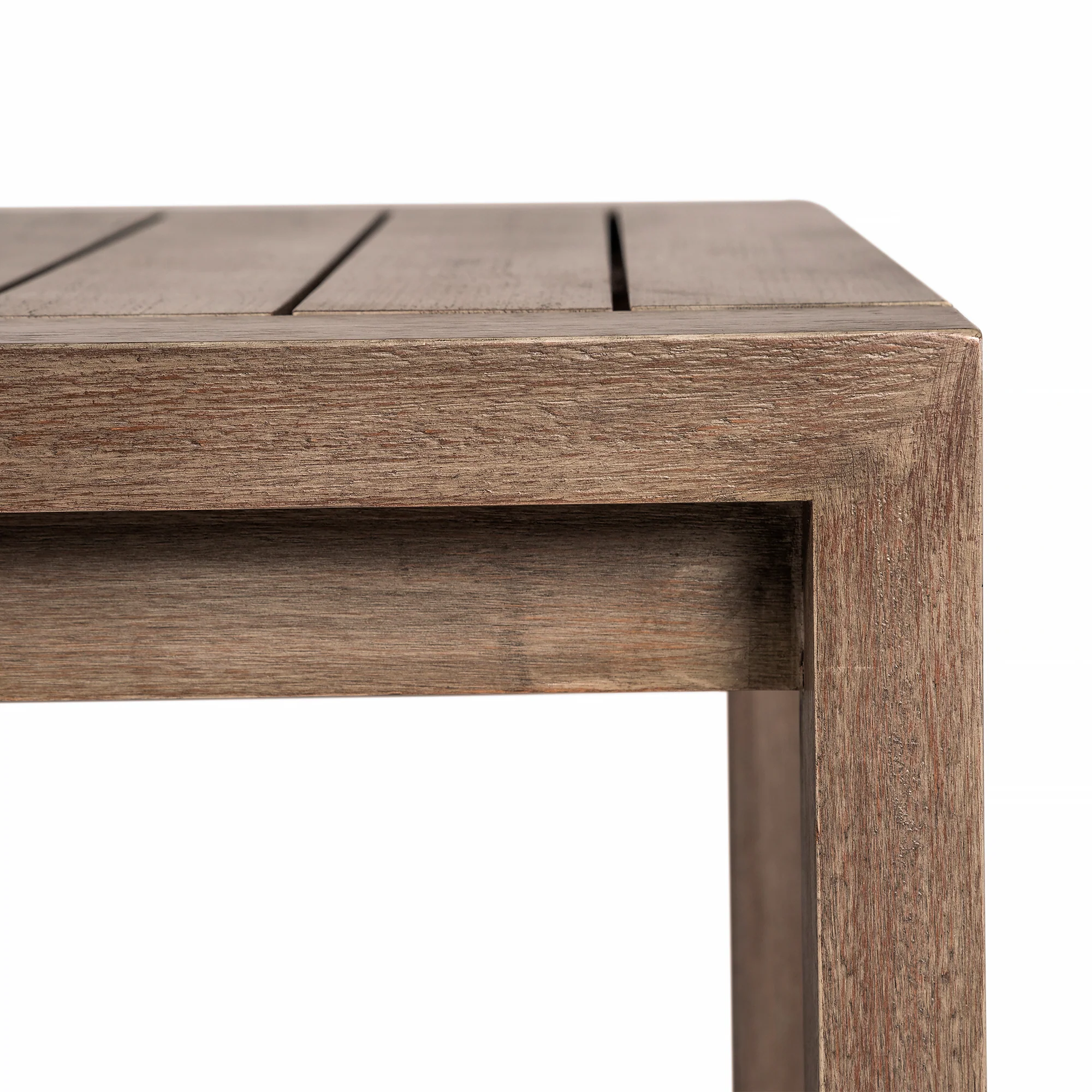 Relic Outdoor Patio 7 Piece Dining Set in Weathered Eucalyptus Wood with Taupe Olefin Cushions By Armen Living - Image 8