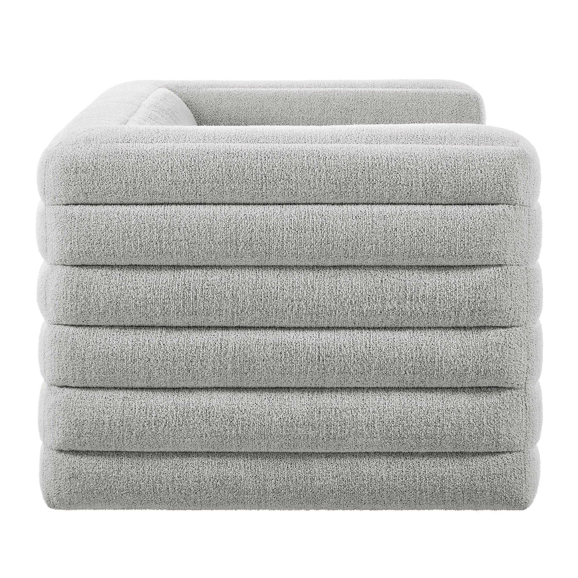 Relle Channel Tufted Boucle Upholstered Loveseat by Modway - Image 11