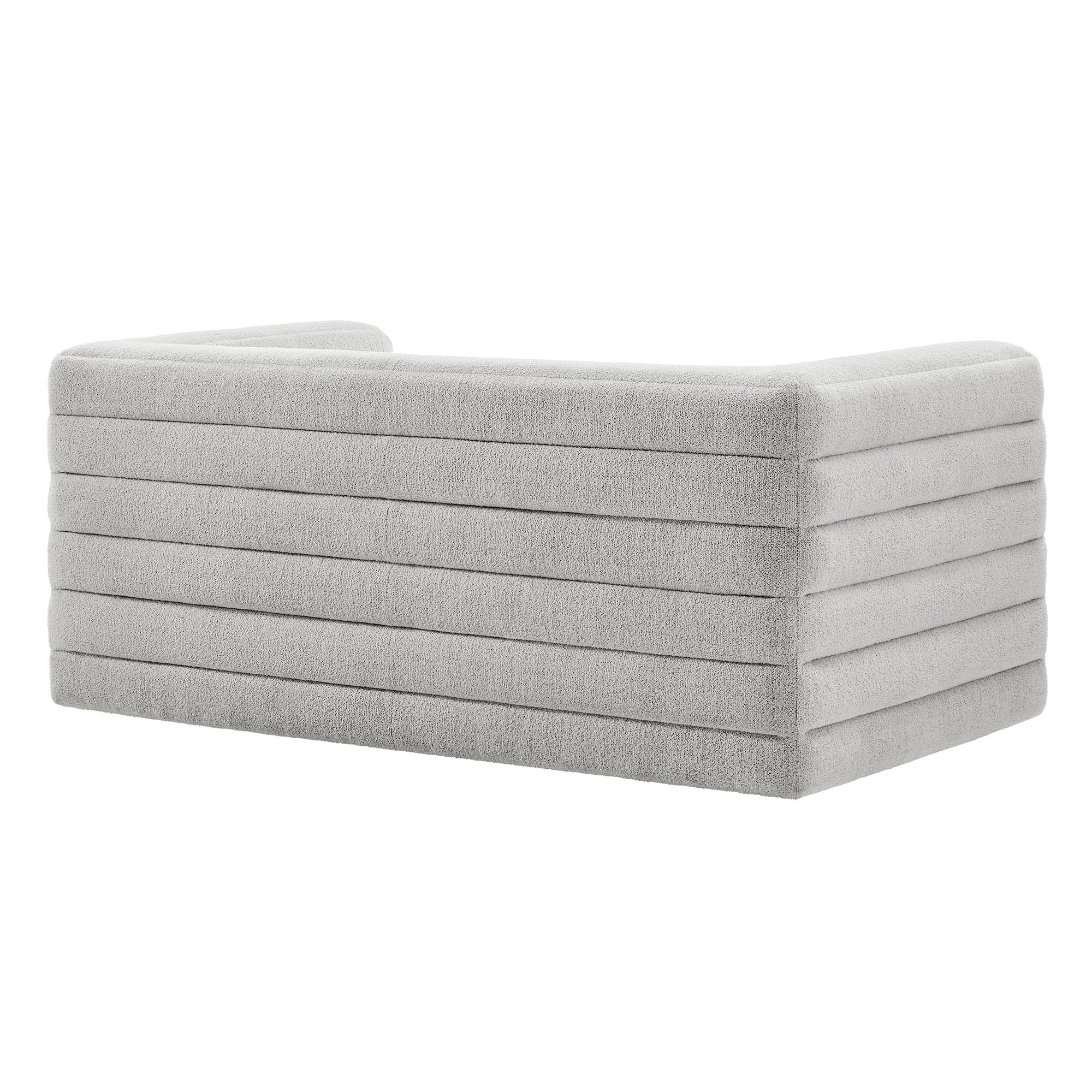 Relle Channel Tufted Boucle Upholstered Loveseat by Modway - Image 12