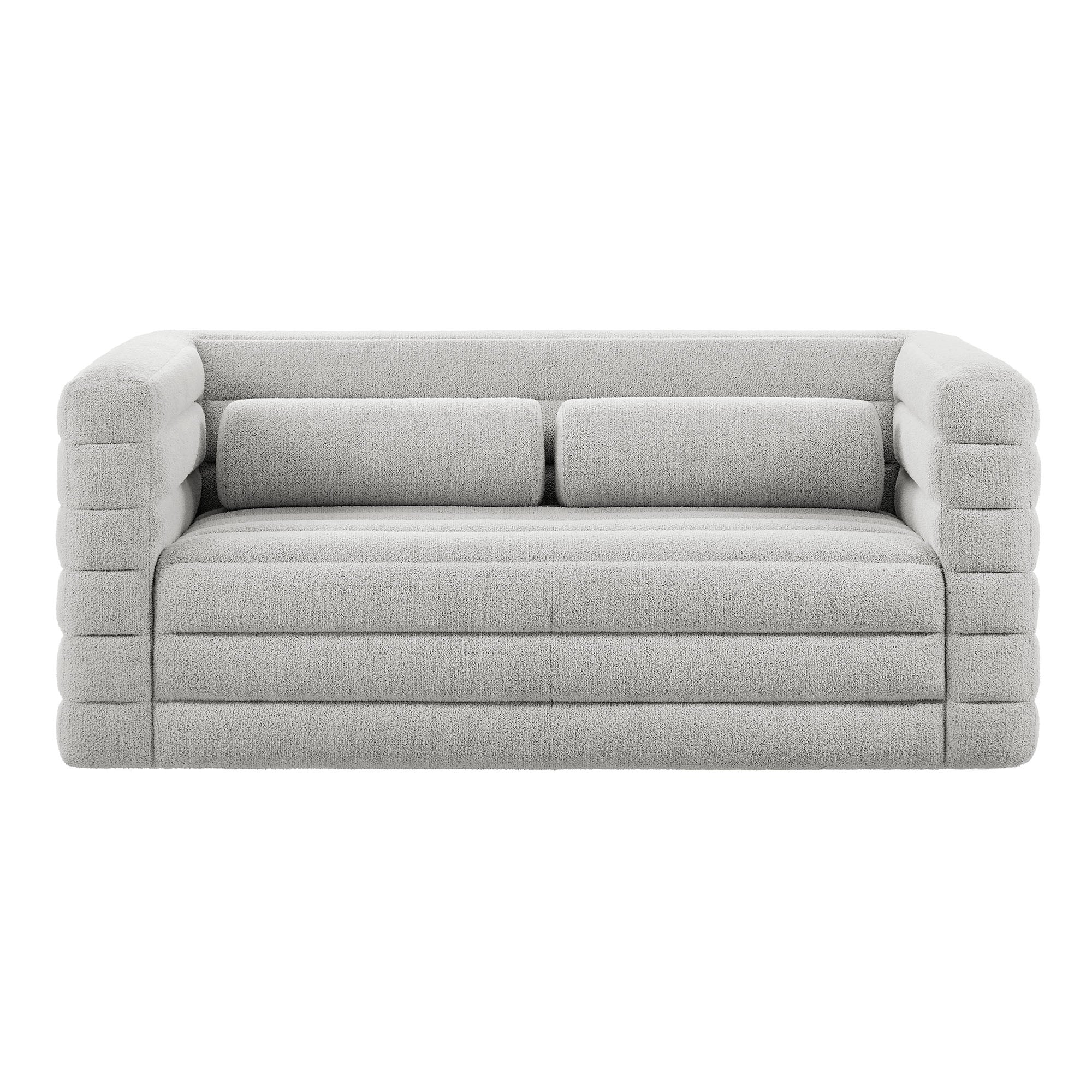 Relle Channel Tufted Boucle Upholstered Loveseat by Modway - Image 13