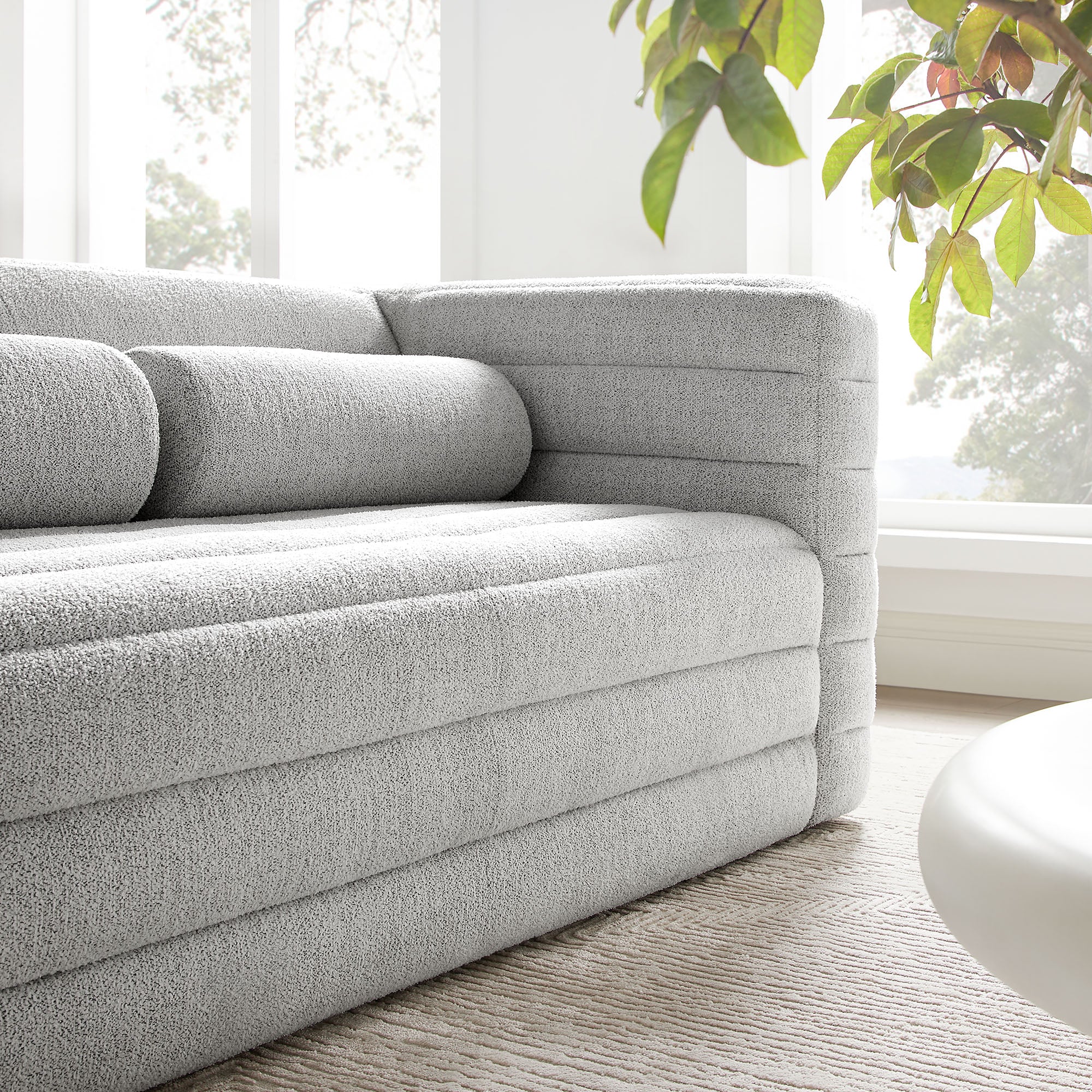 Relle Channel Tufted Boucle Upholstered Loveseat by Modway - Image 15