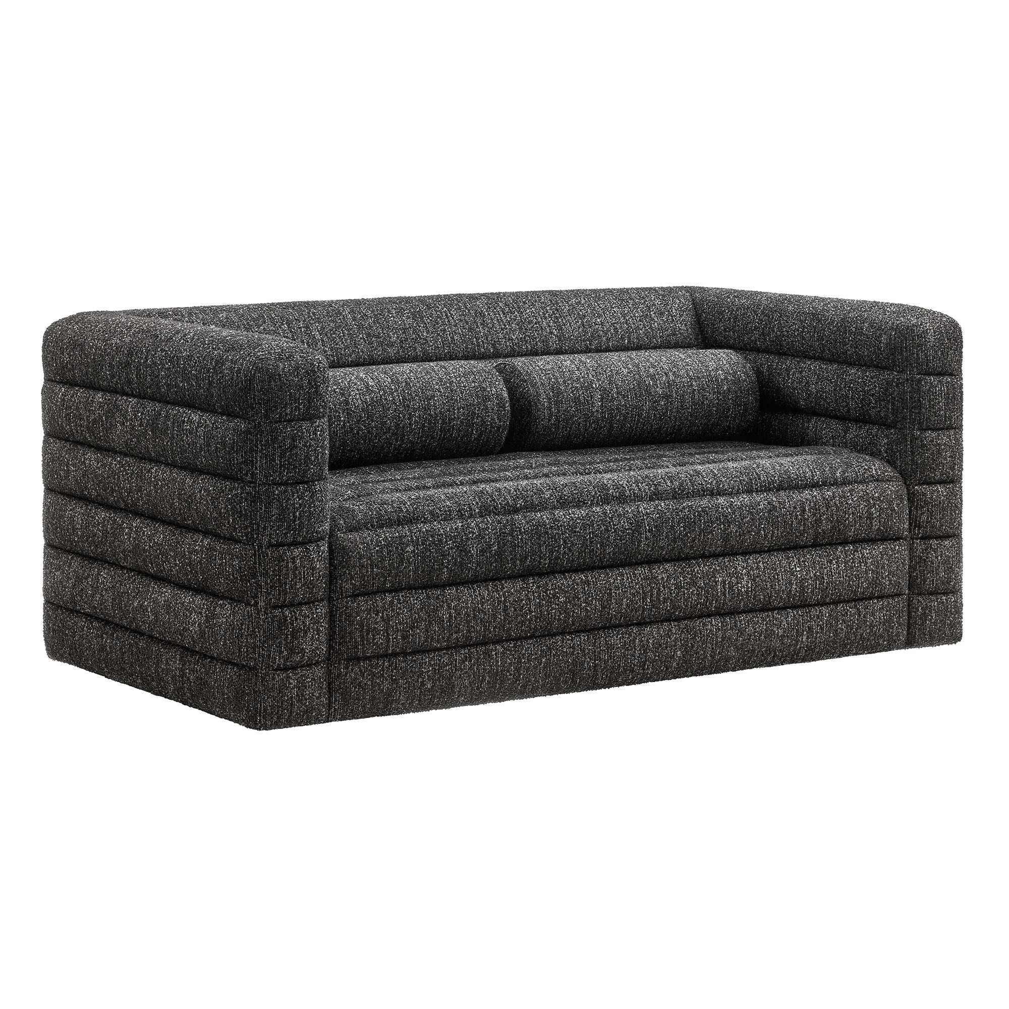Relle Channel Tufted Boucle Upholstered Loveseat by Modway - Image 2