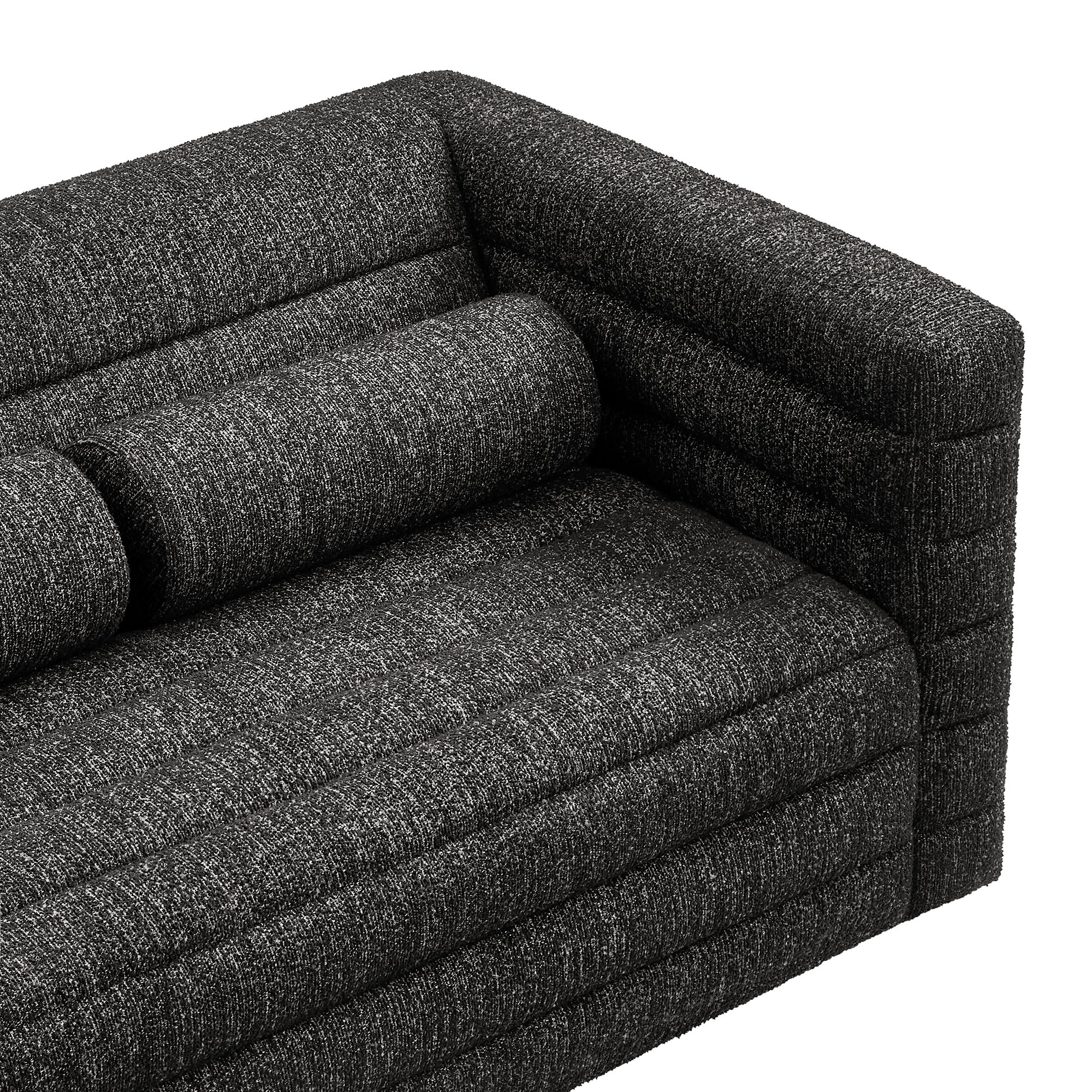 Relle Channel Tufted Boucle Upholstered Loveseat by Modway - Image 6