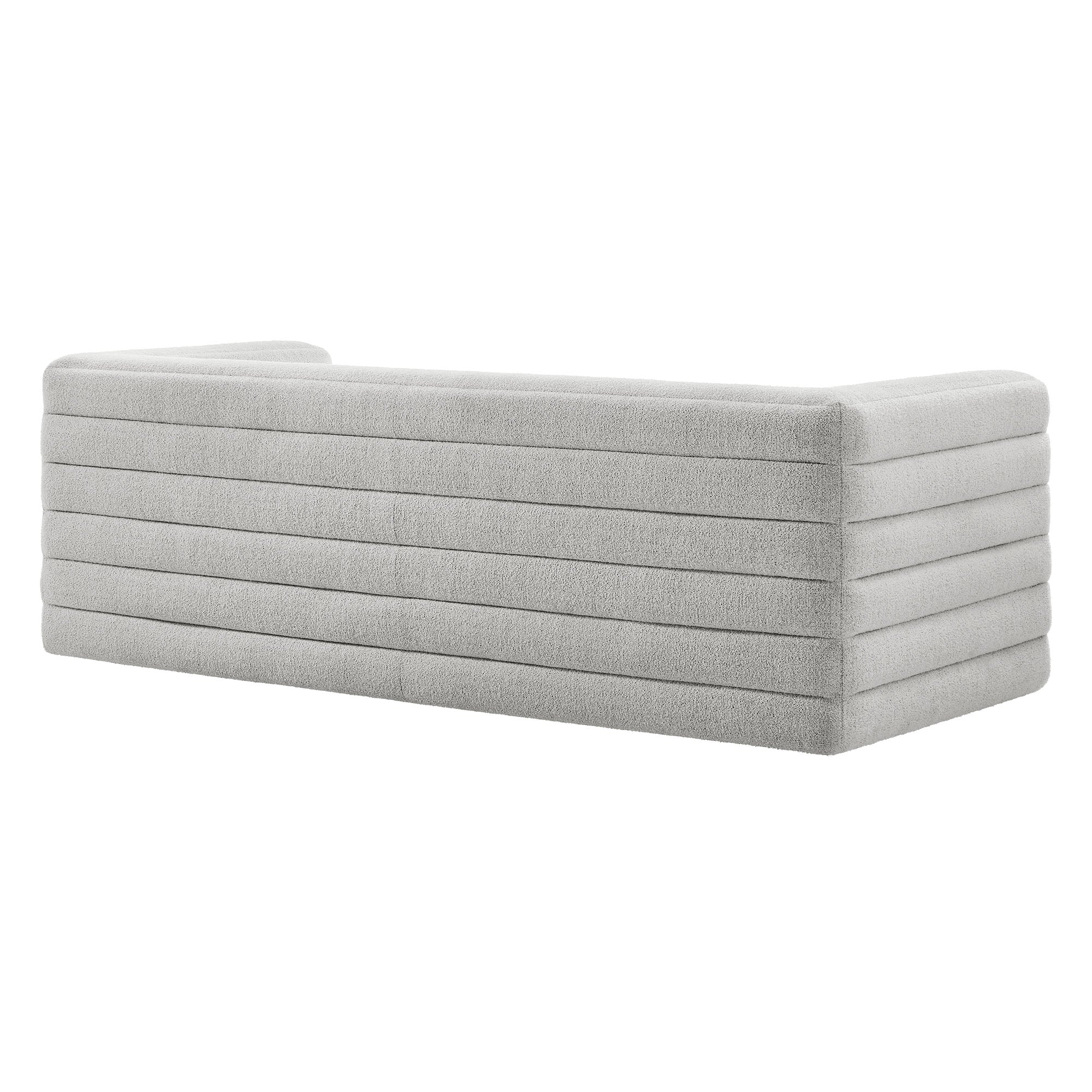 Relle Channel Tufted Boucle Upholstered Sofa by Modway - Image 12