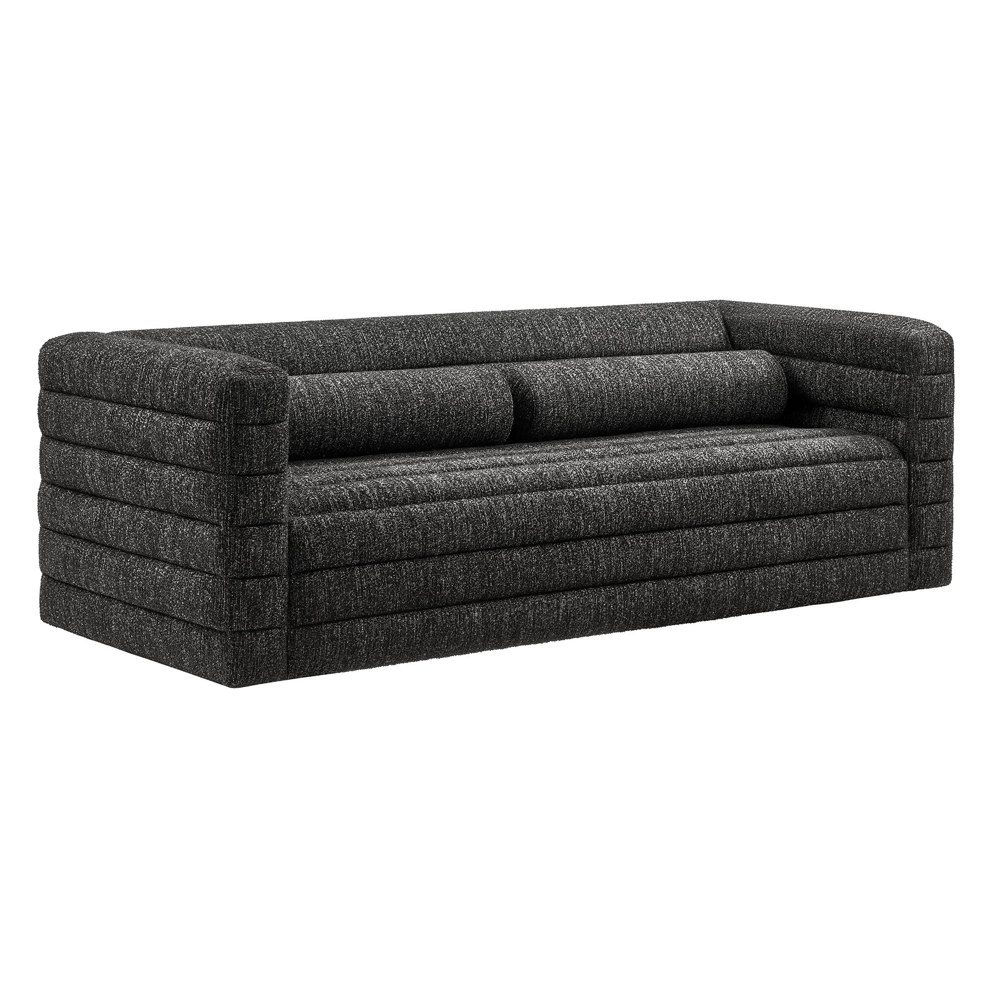 Relle Channel Tufted Boucle Upholstered Sofa by Modway - Image 2