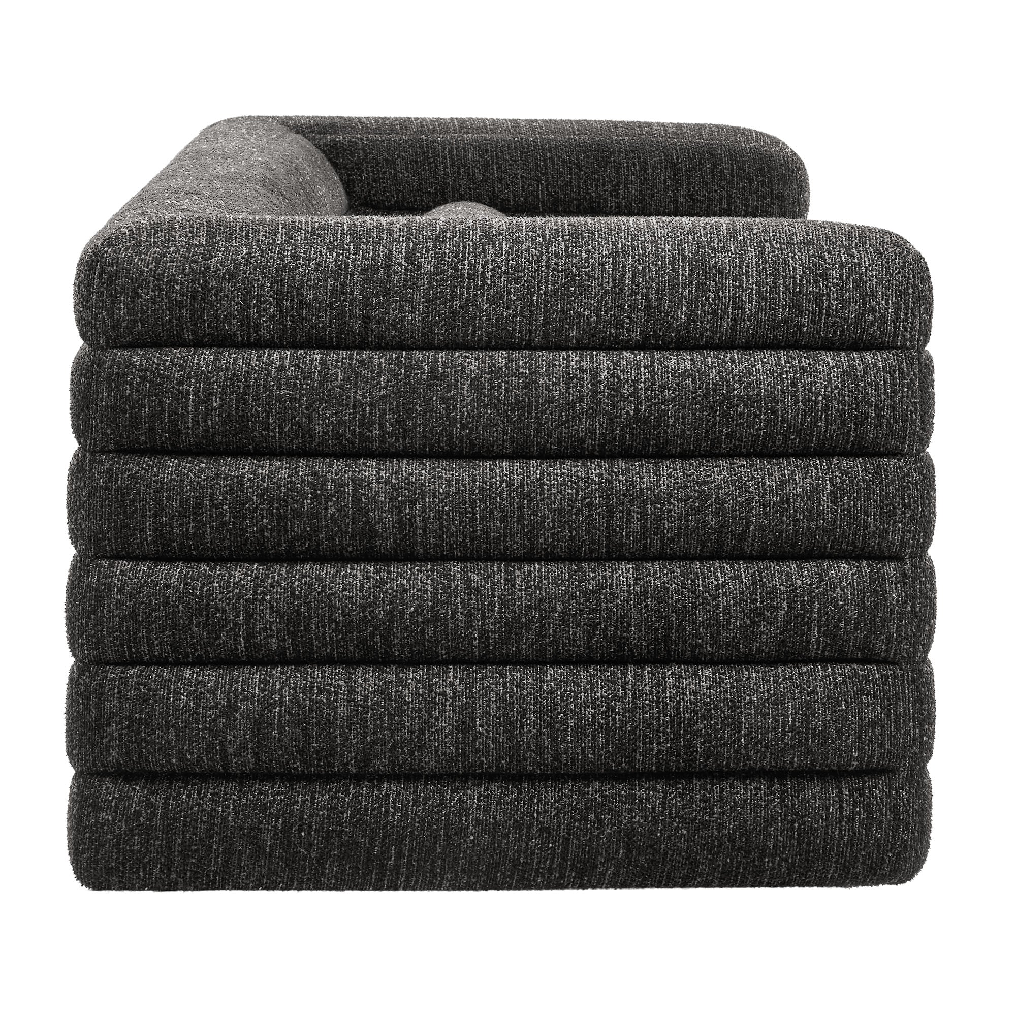Relle Channel Tufted Boucle Upholstered Sofa by Modway - Image 3