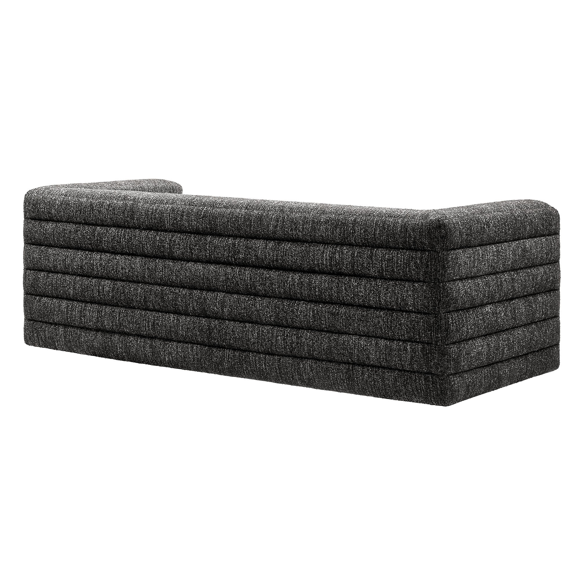 Relle Channel Tufted Boucle Upholstered Sofa by Modway - Image 4