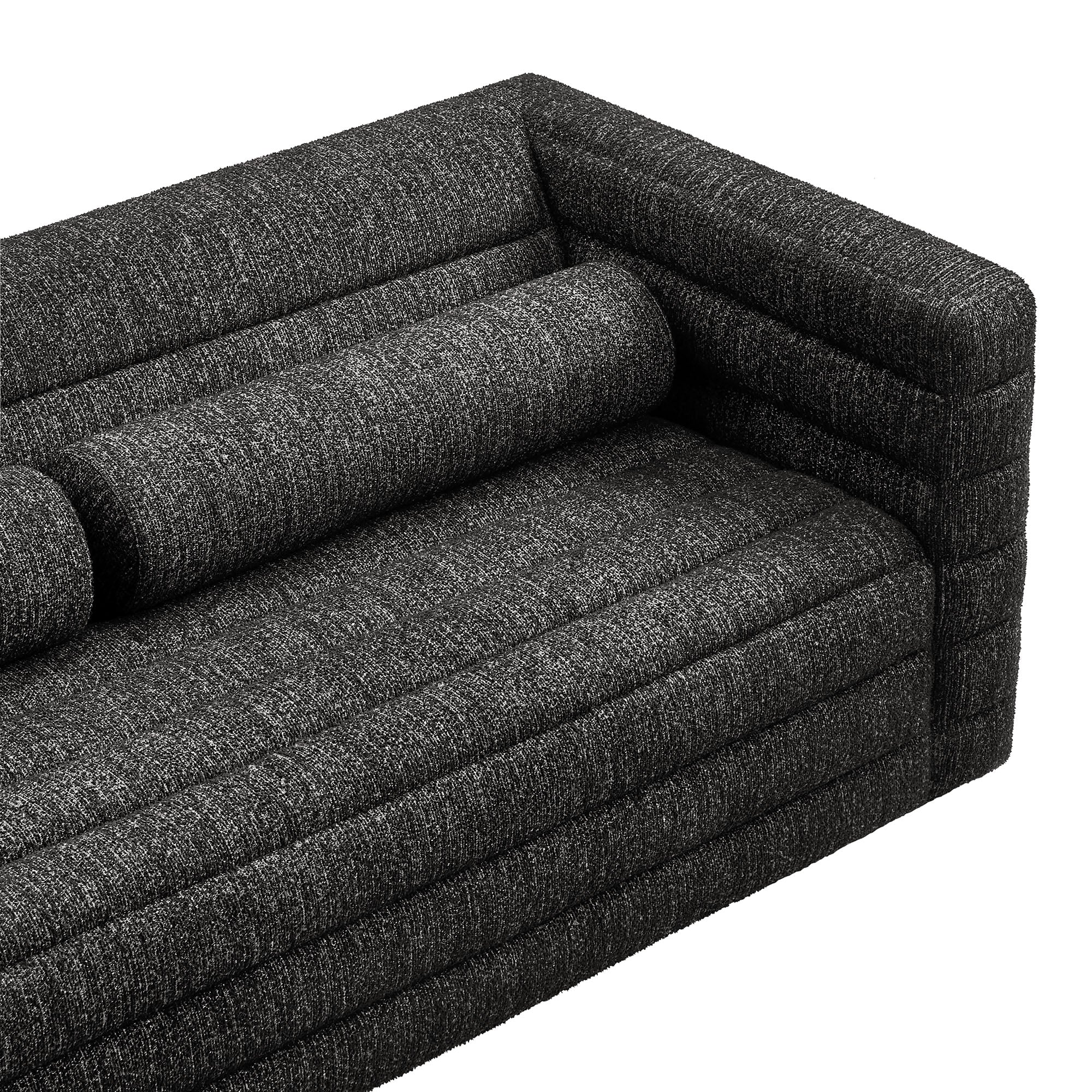 Relle Channel Tufted Boucle Upholstered Sofa by Modway - Image 6