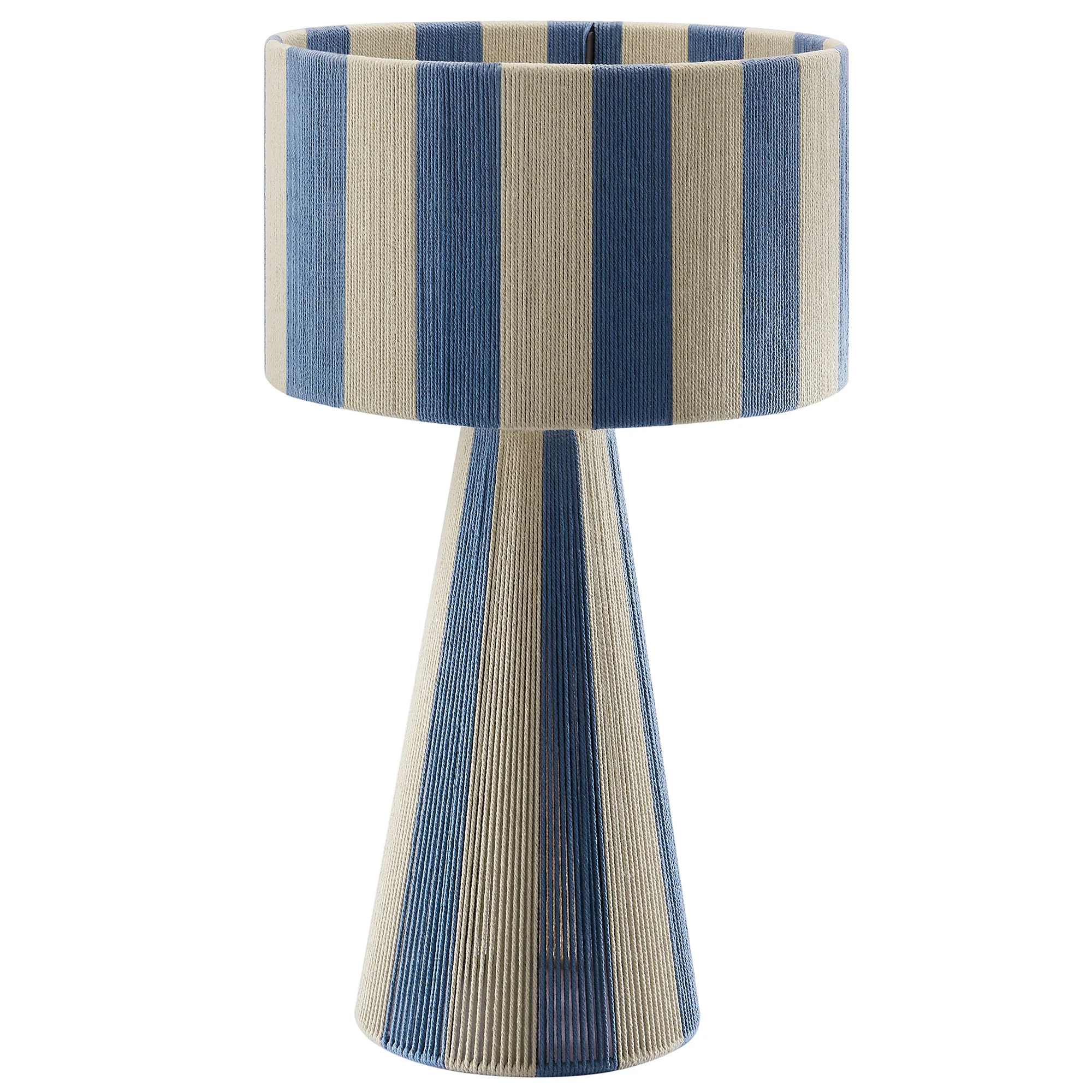 Renae Handwoven Cotton Thread Striped Table Lamp by Modway - Image 11