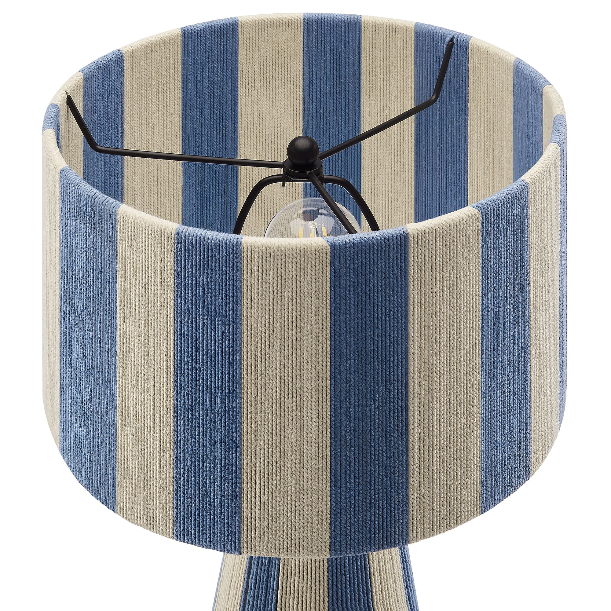 Renae Handwoven Cotton Thread Striped Table Lamp by Modway - Image 14