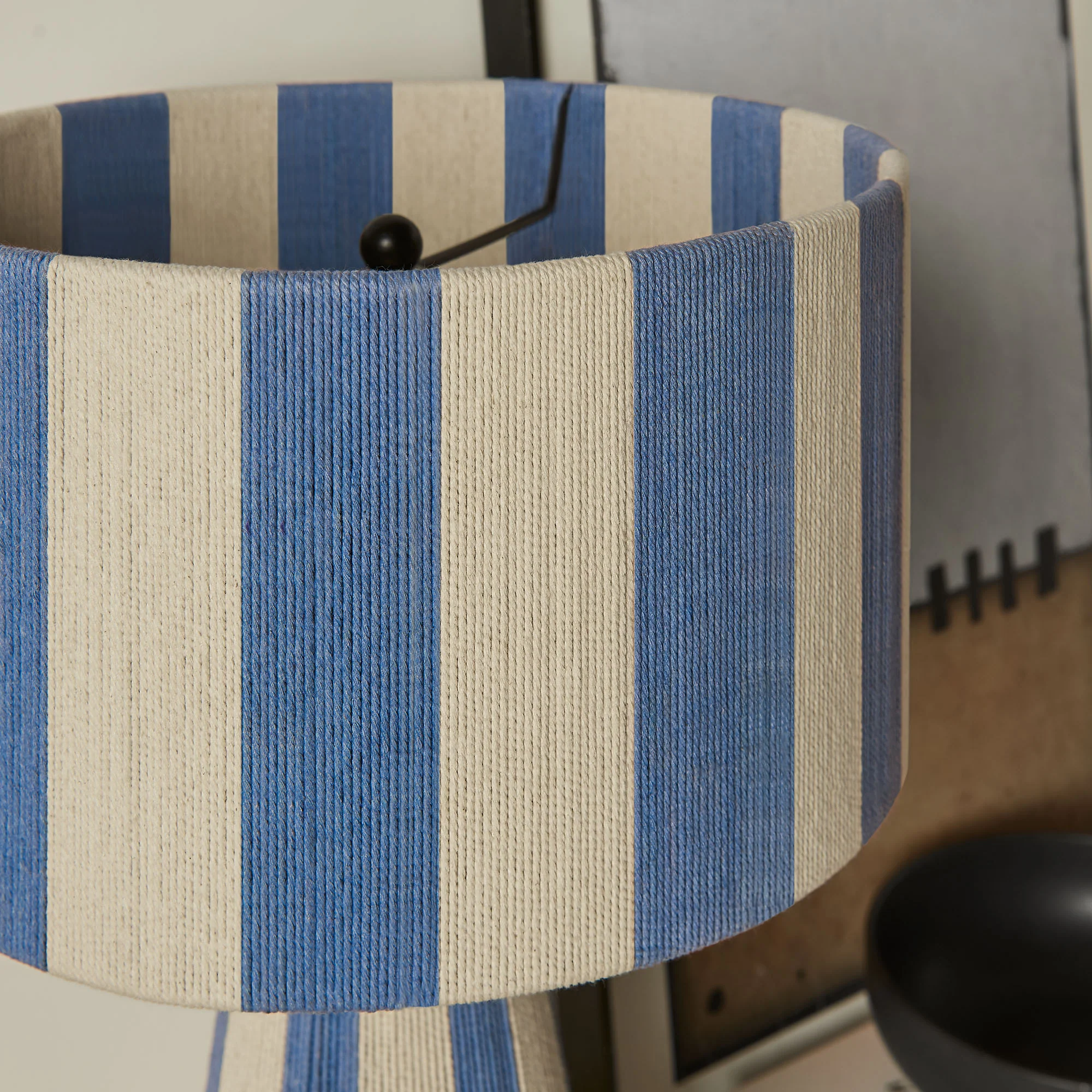 Renae Handwoven Cotton Thread Striped Table Lamp by Modway - Image 16
