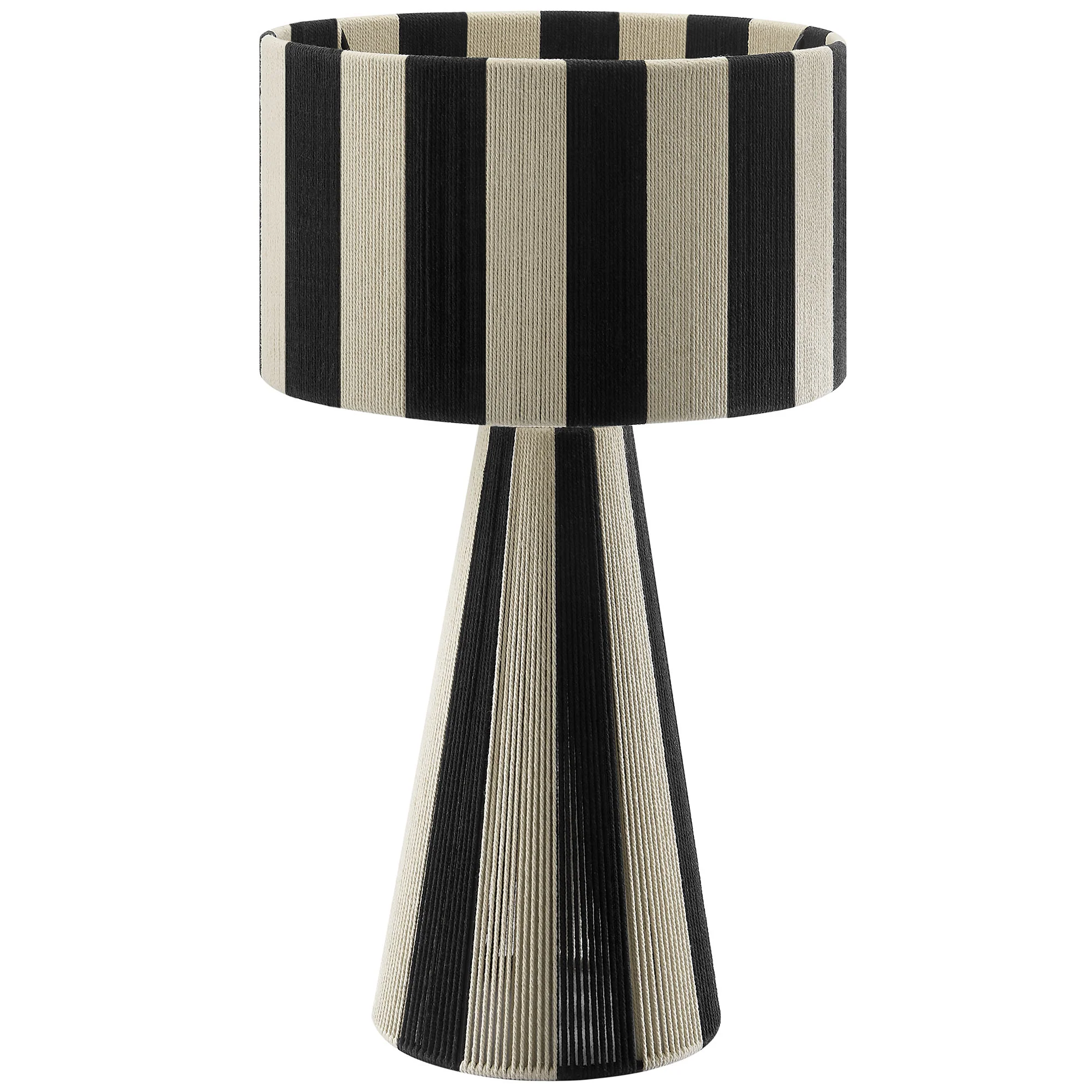 Renae Handwoven Cotton Thread Striped Table Lamp by Modway - Image 2