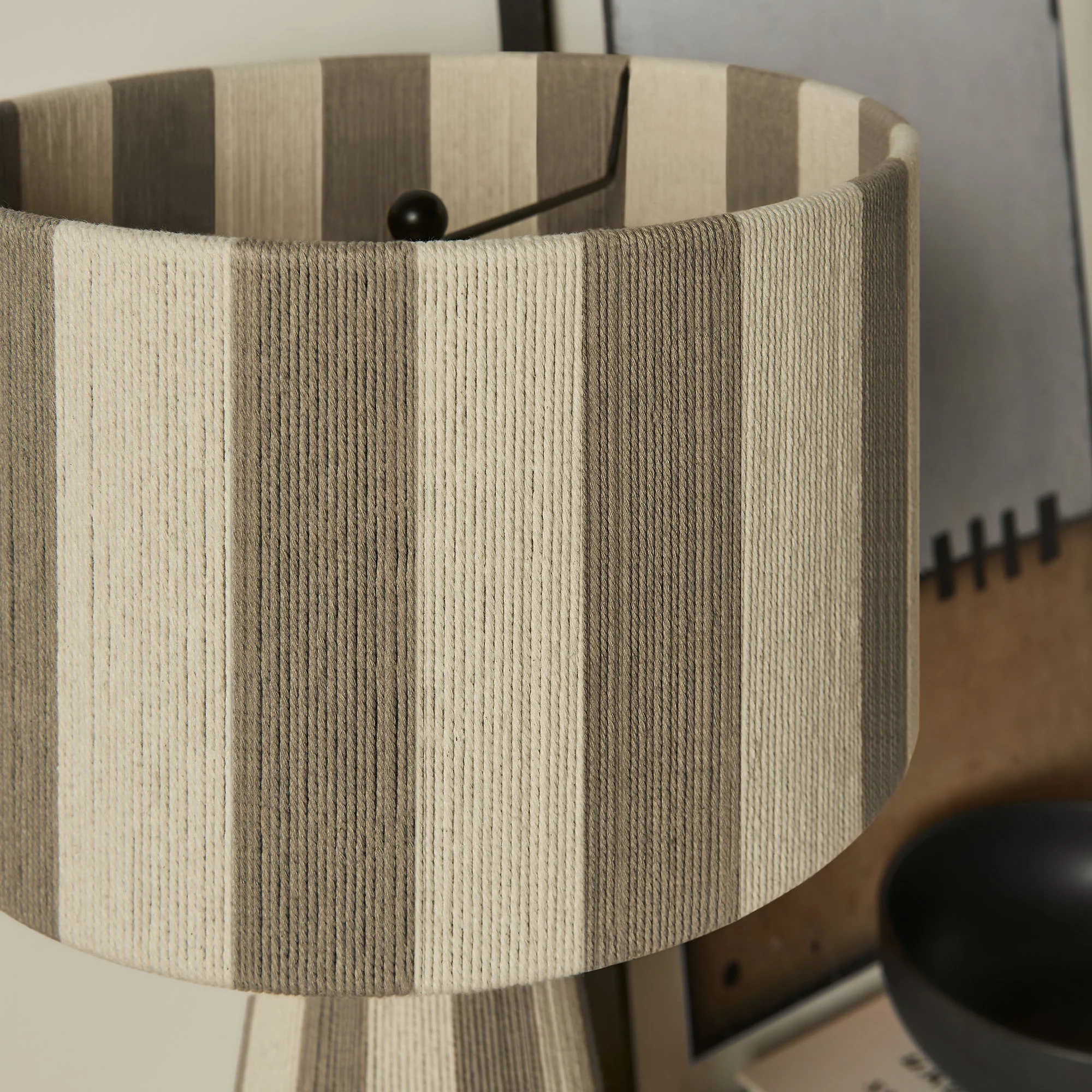 Renae Handwoven Cotton Thread Striped Table Lamp by Modway - Image 26