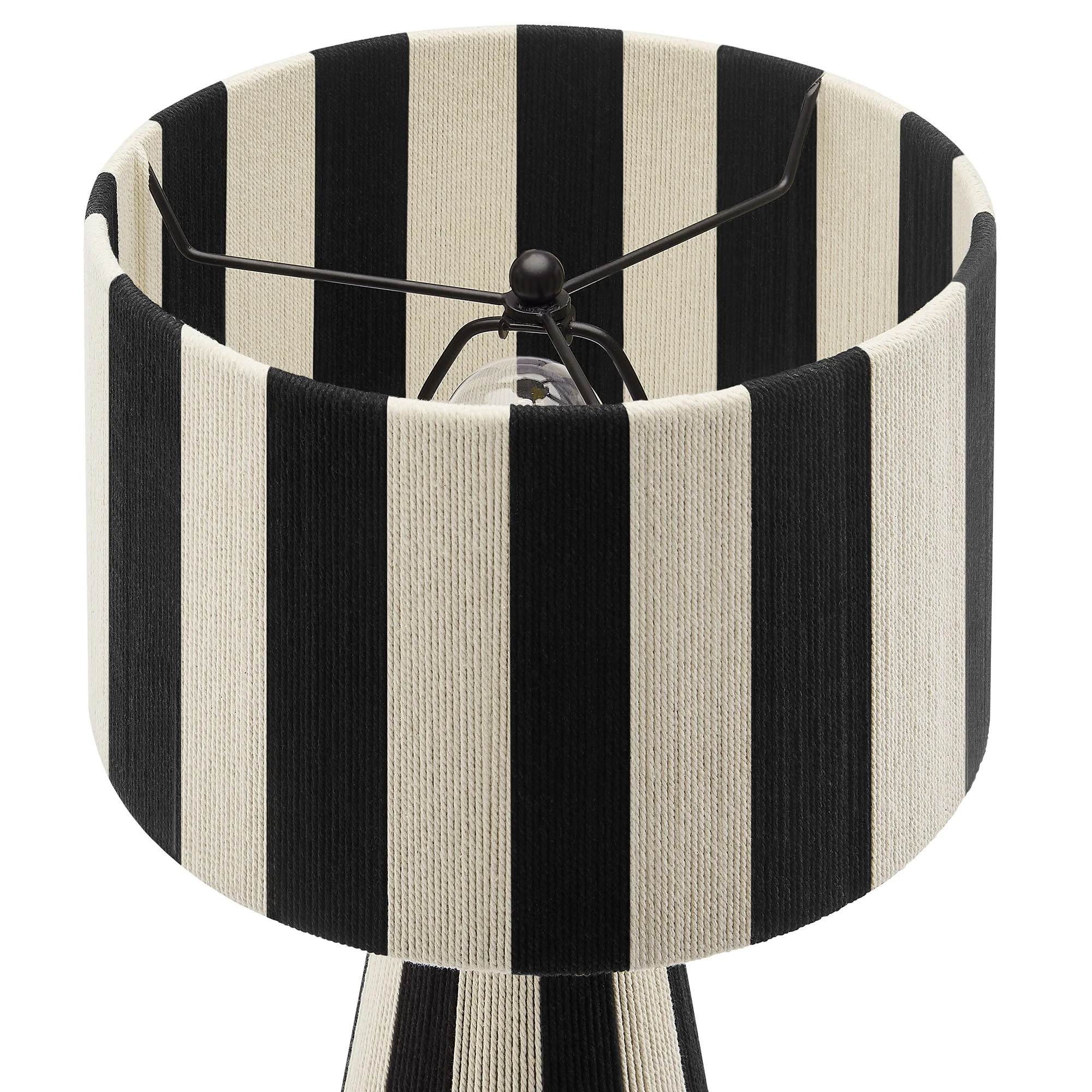 Renae Handwoven Cotton Thread Striped Table Lamp by Modway - Image 5