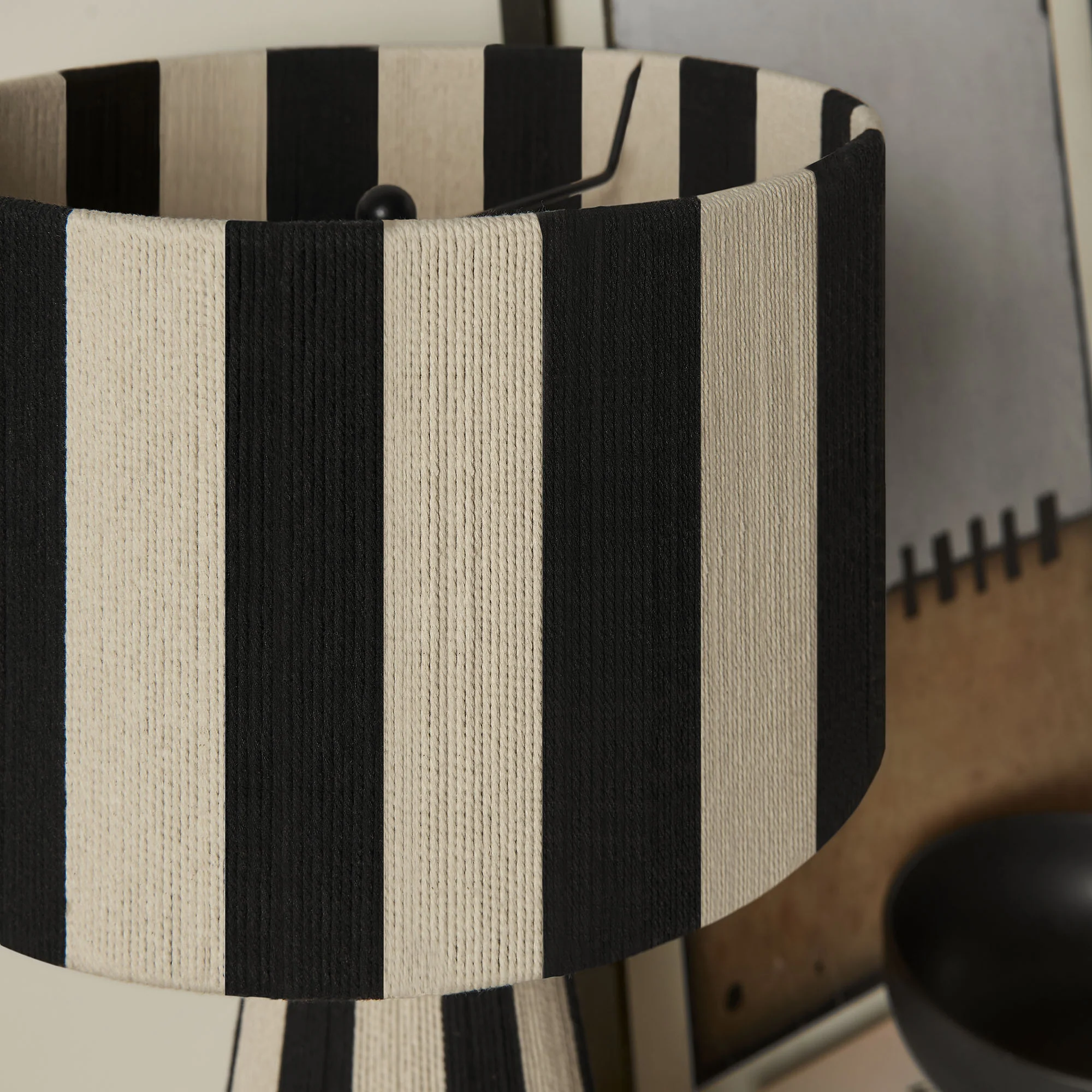 Renae Handwoven Cotton Thread Striped Table Lamp by Modway - Image 7