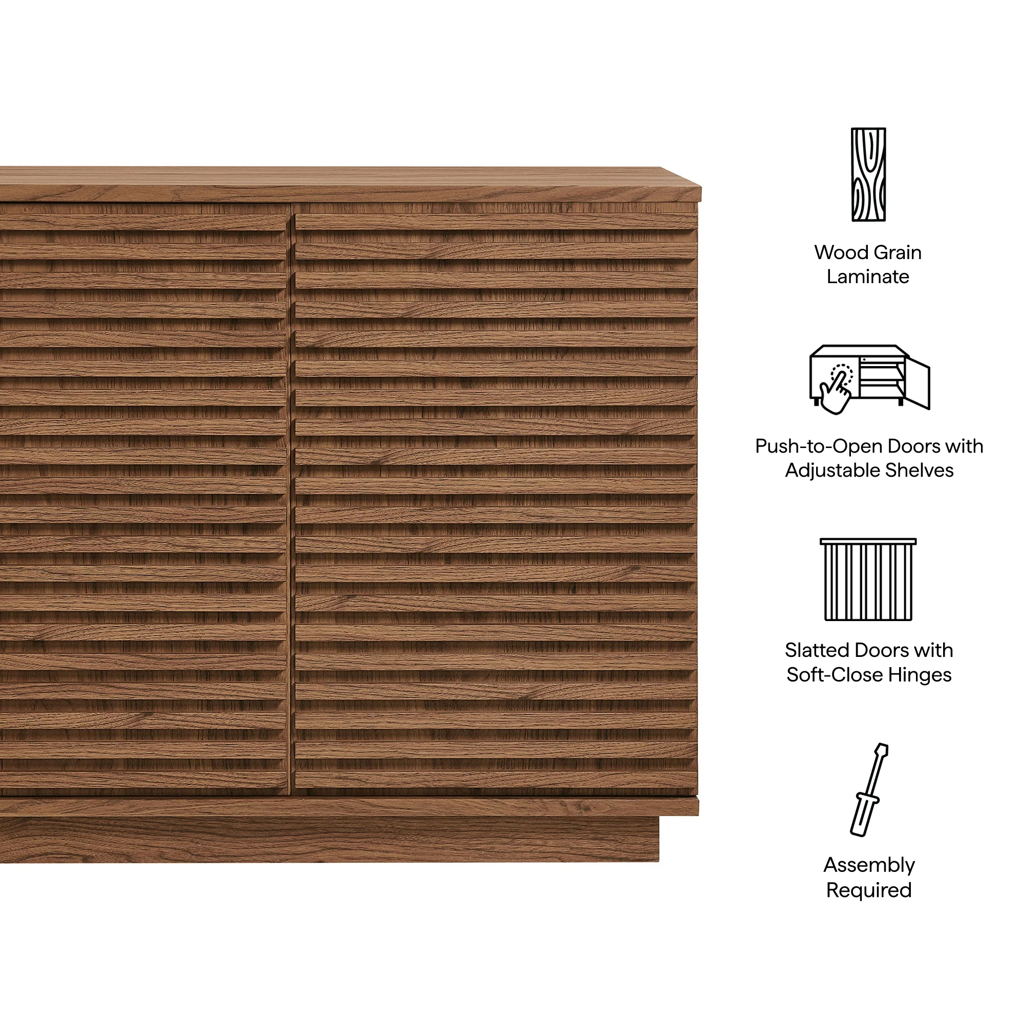 Render 2-Door Fluted Accent Cabinet by Modway - Image 17