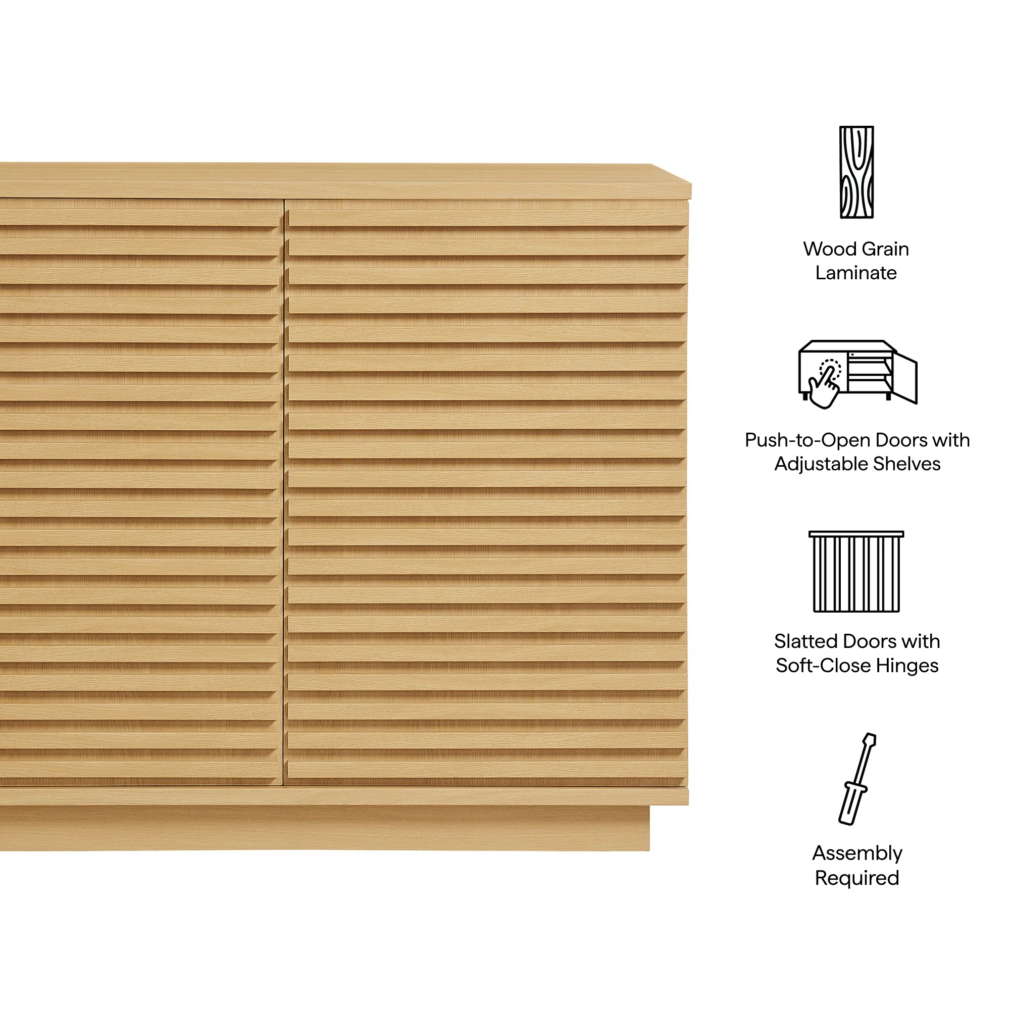 Render 2-Door Fluted Accent Cabinet by Modway - Image 8