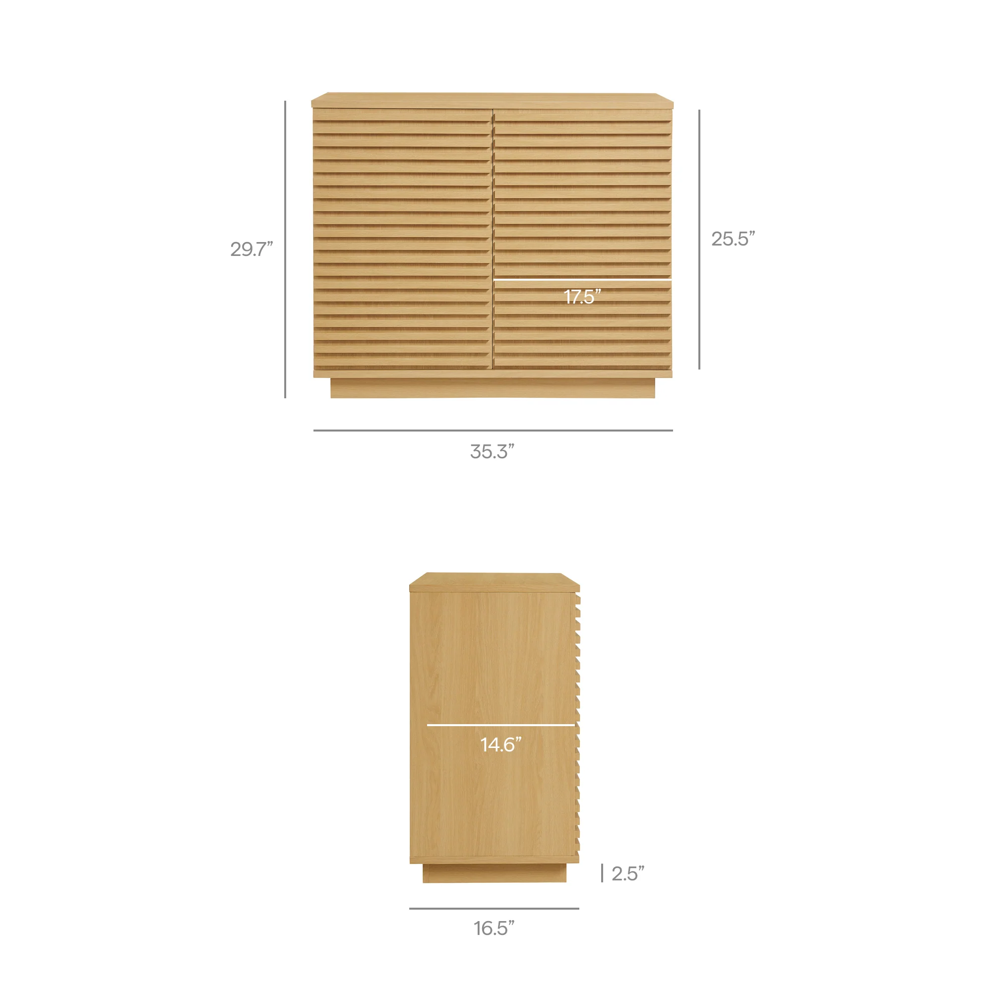 Render 2-Door Fluted Accent Cabinet by Modway - Image 9