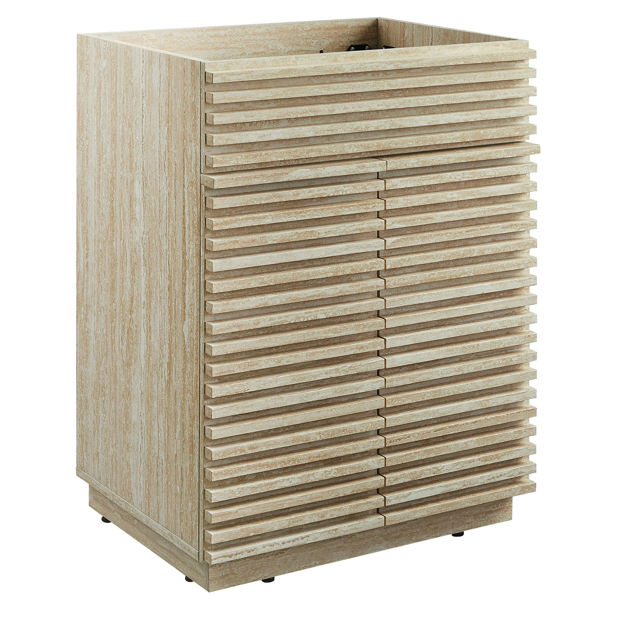 Render 24" Faux Travertine Bathroom Vanity Cabinet (Sink Not Included) by Modway - Image 2