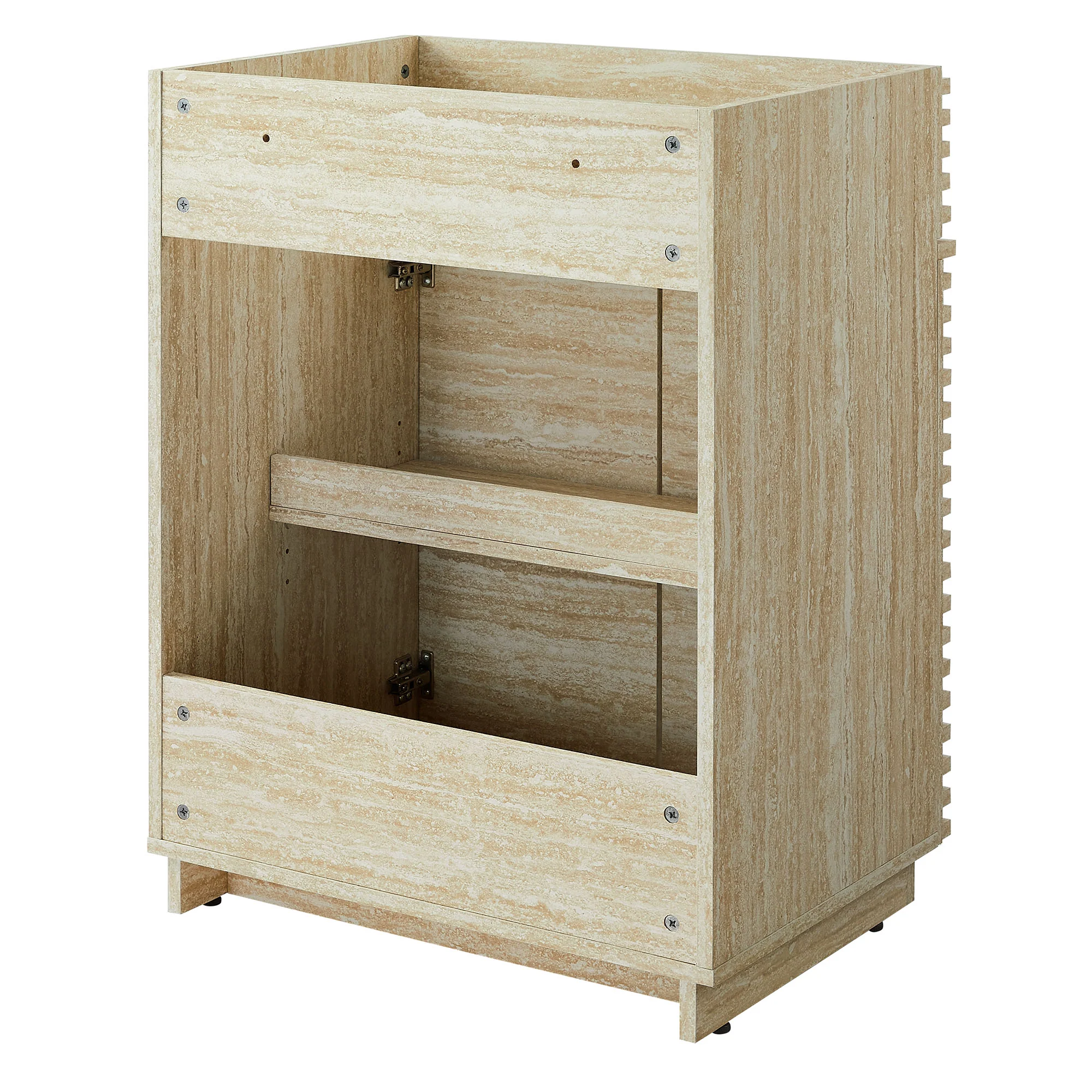 Render 24" Faux Travertine Bathroom Vanity Cabinet (Sink Not Included) by Modway - Image 4