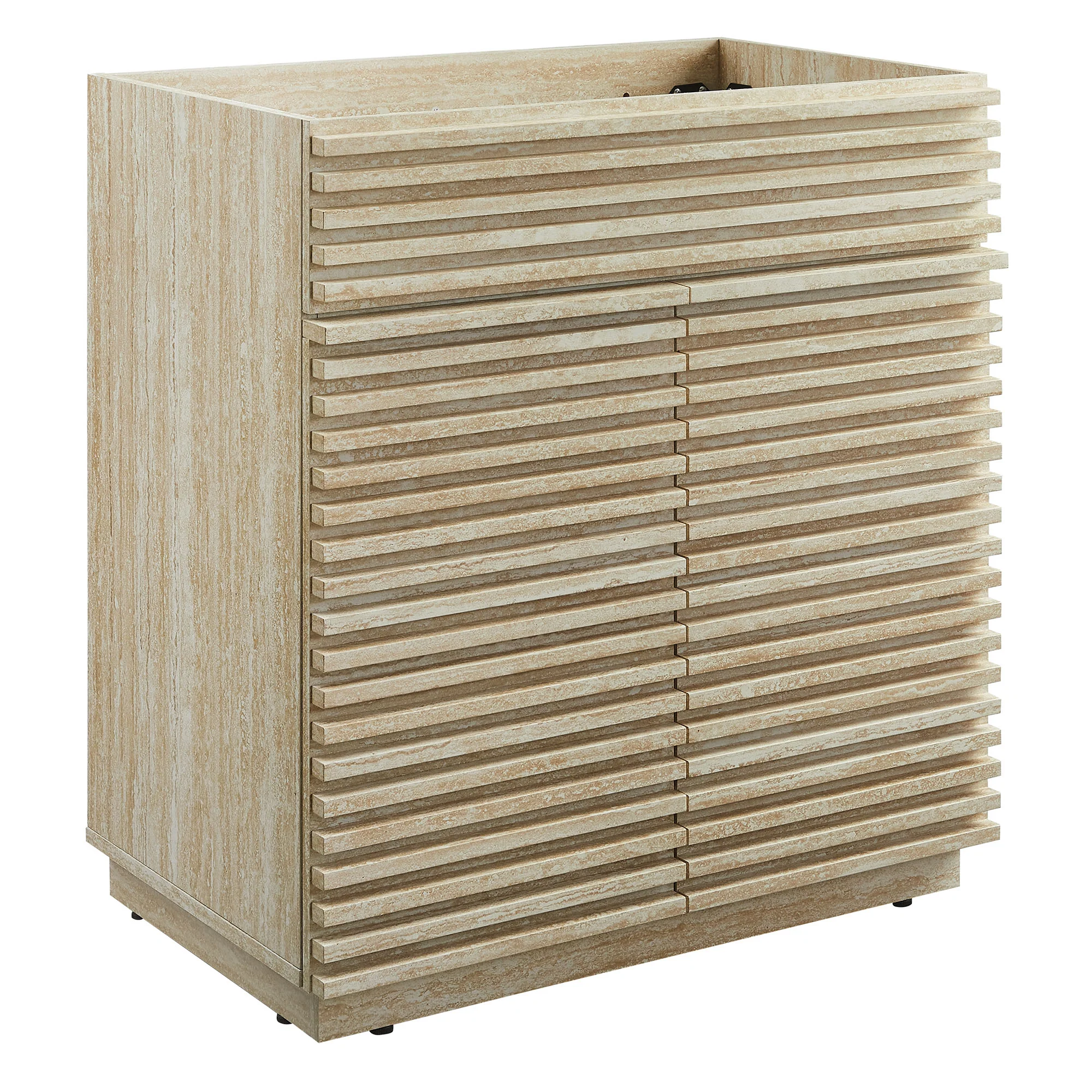 Render 30" Faux Travertine Bathroom Vanity Cabinet (Sink Not Included) by Modway - Image 2